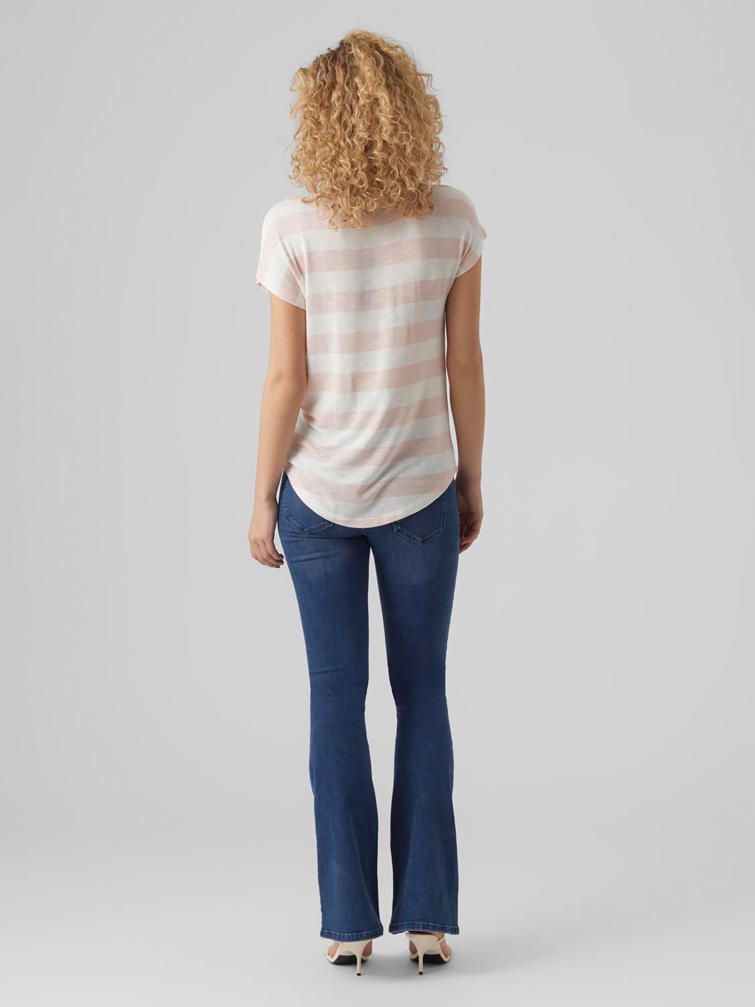 Γυναικεία μπλούζα ριγέ VMWIDE STRIPE S/L TOP GA NOOS 10284474 | 10284474