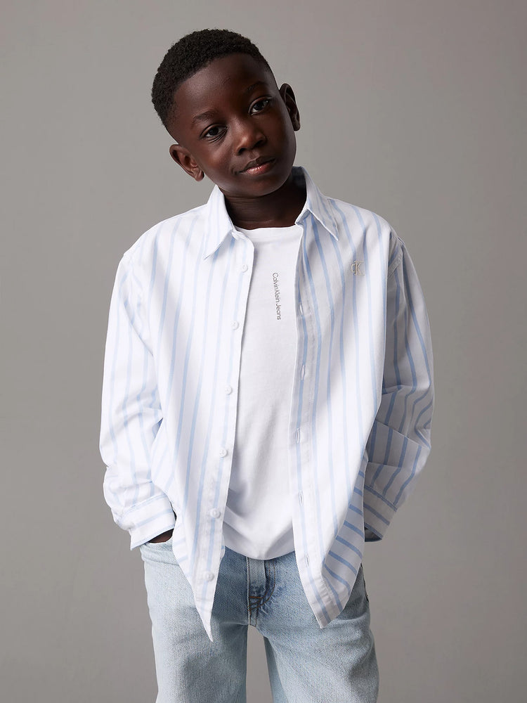 Παιδικό πουκάμισο ριγέ STRIPED OXFORD SHIRT IB0IB025080A4 | IB0IB025080A4