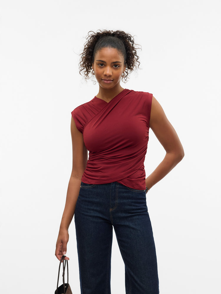 Γυναικεία μπλούζα VMDAISY SL V-NECK TOP JRS 10329334 | 10329334