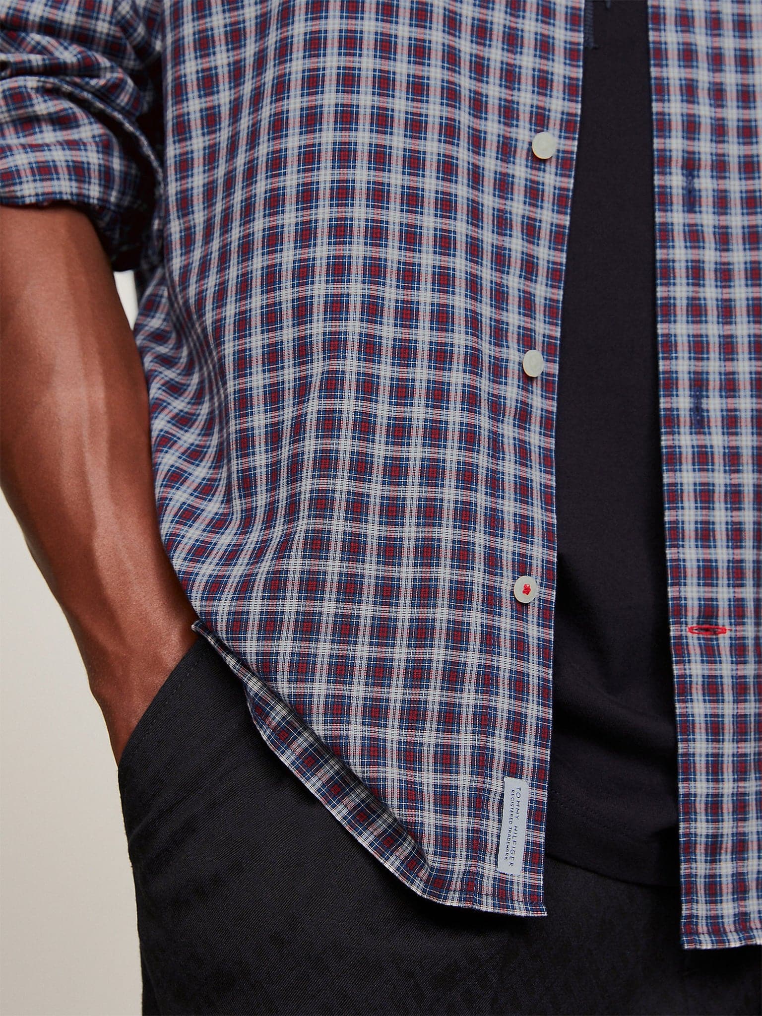 Ανδρικό πουκάμισο NAT. SOFT FLEX MINI TARTAN MW0MW328540MT | MW0MW328540MT
