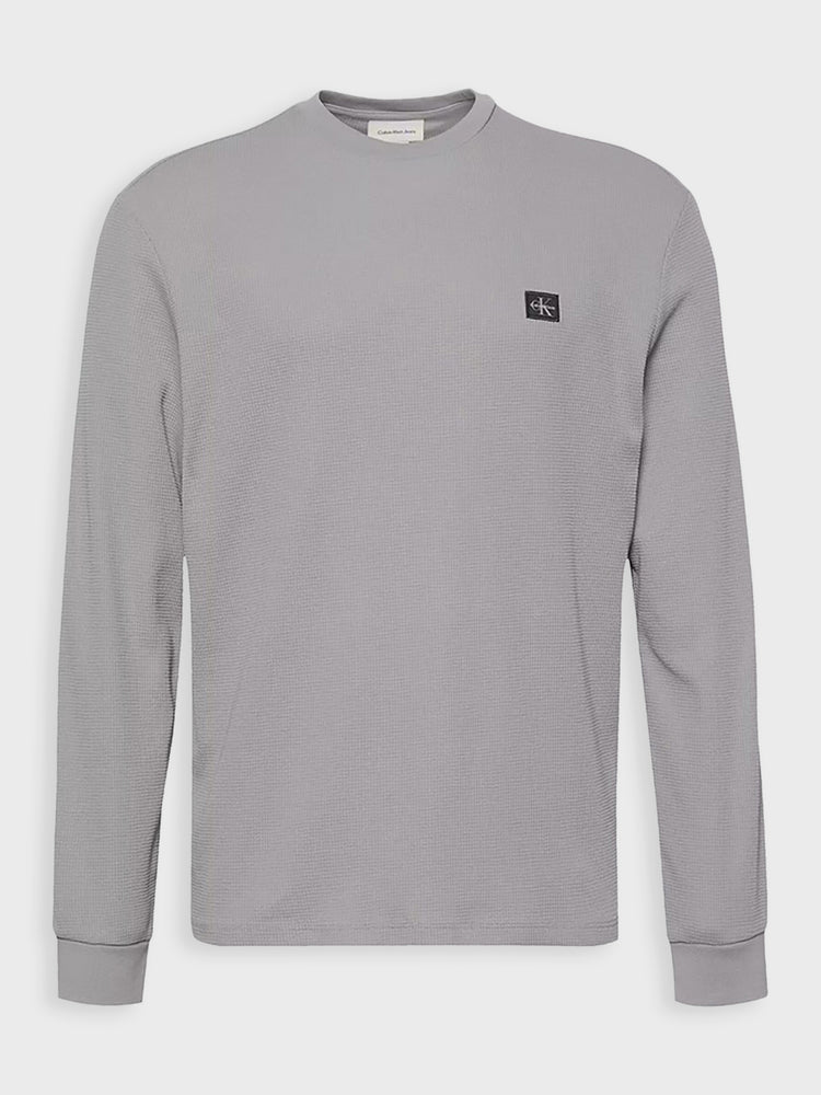 Ανδρική μπλούζα πλεκτή LS WAFFLE BADGE CREWNK TEE LV040EM217RO2 | LV040EM217RO2
