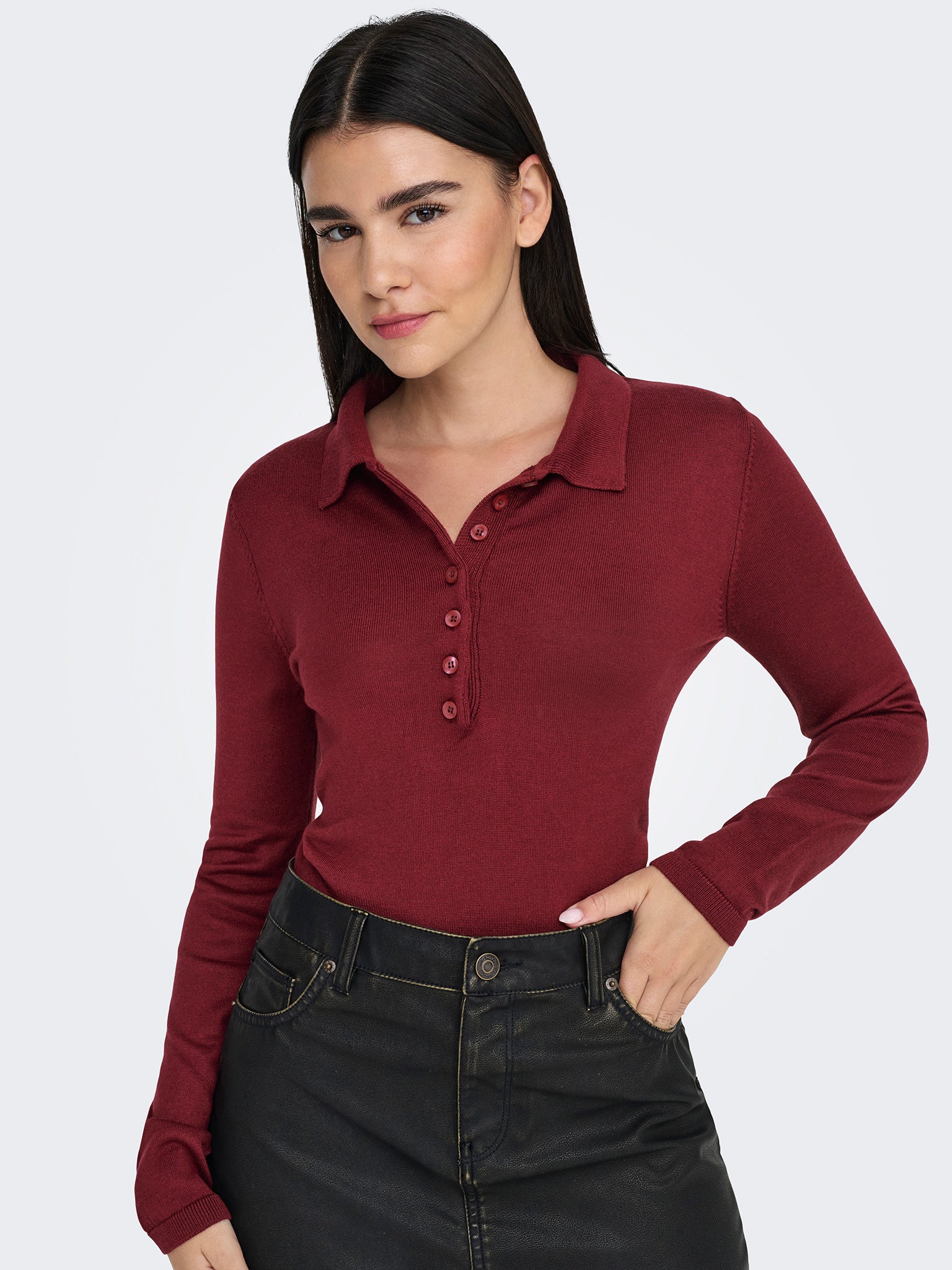 Γυναικεία μπλούζα πλεκτή ONLCATHRINE LS POLO NECK EX KNT 15347184 | 15347184