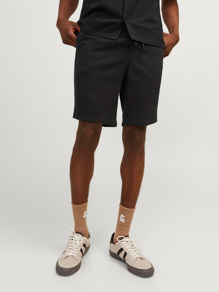 Ανδρική βερμούδα γκοφρέ JPSTJAIDEN CRINKLE JOGGER SHORT 12255861 | 12255861