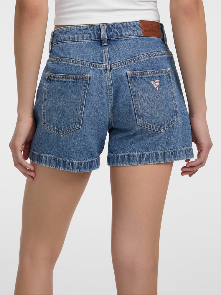 Γυναικείο σορτς τζιν highwaist mom sho - eco linen storm indigo W5GD0SD5O13GJLV | W5GD0SD5O13GJLV