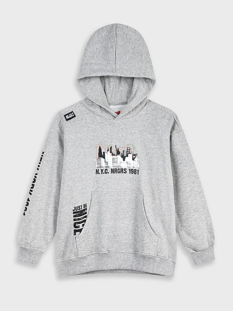 Εφηβική μπλούζα φούτερ μελανζέ 13-125006-5 | 13-125006-5