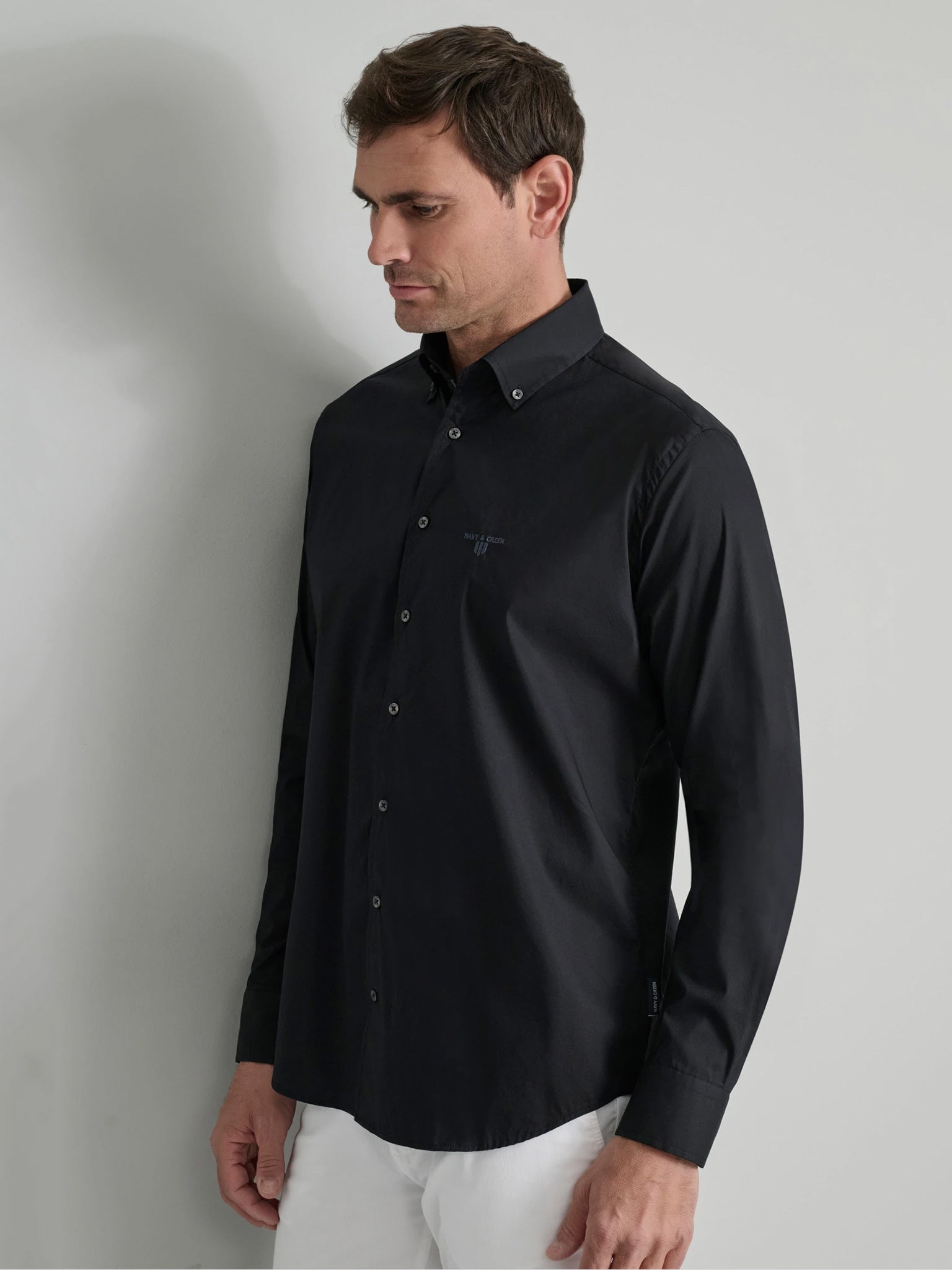 Ανδρικό πουκάμισο black 24NG.SD61/1B.6 | 24NG.SD61/1B.6