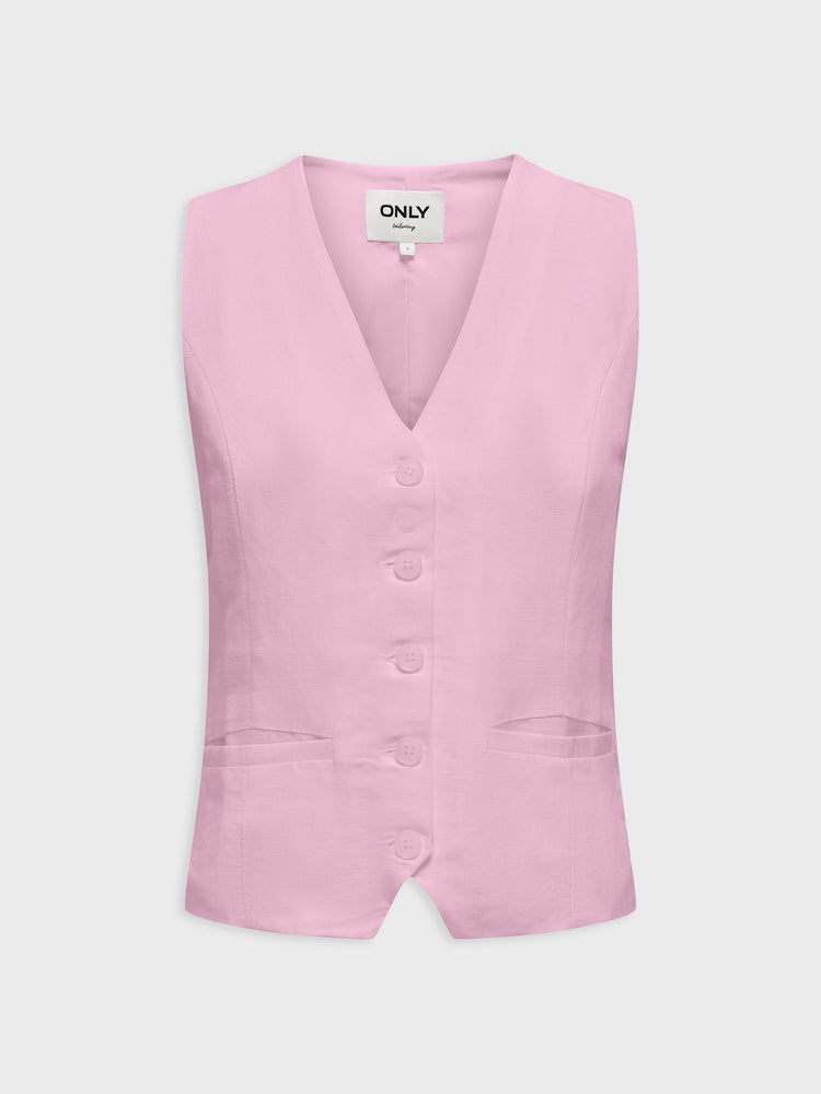 Γυναικείο γιλέκο ONLWINDY LIFE S/L LINEN BL VEST TLR 15348132 | 15348132