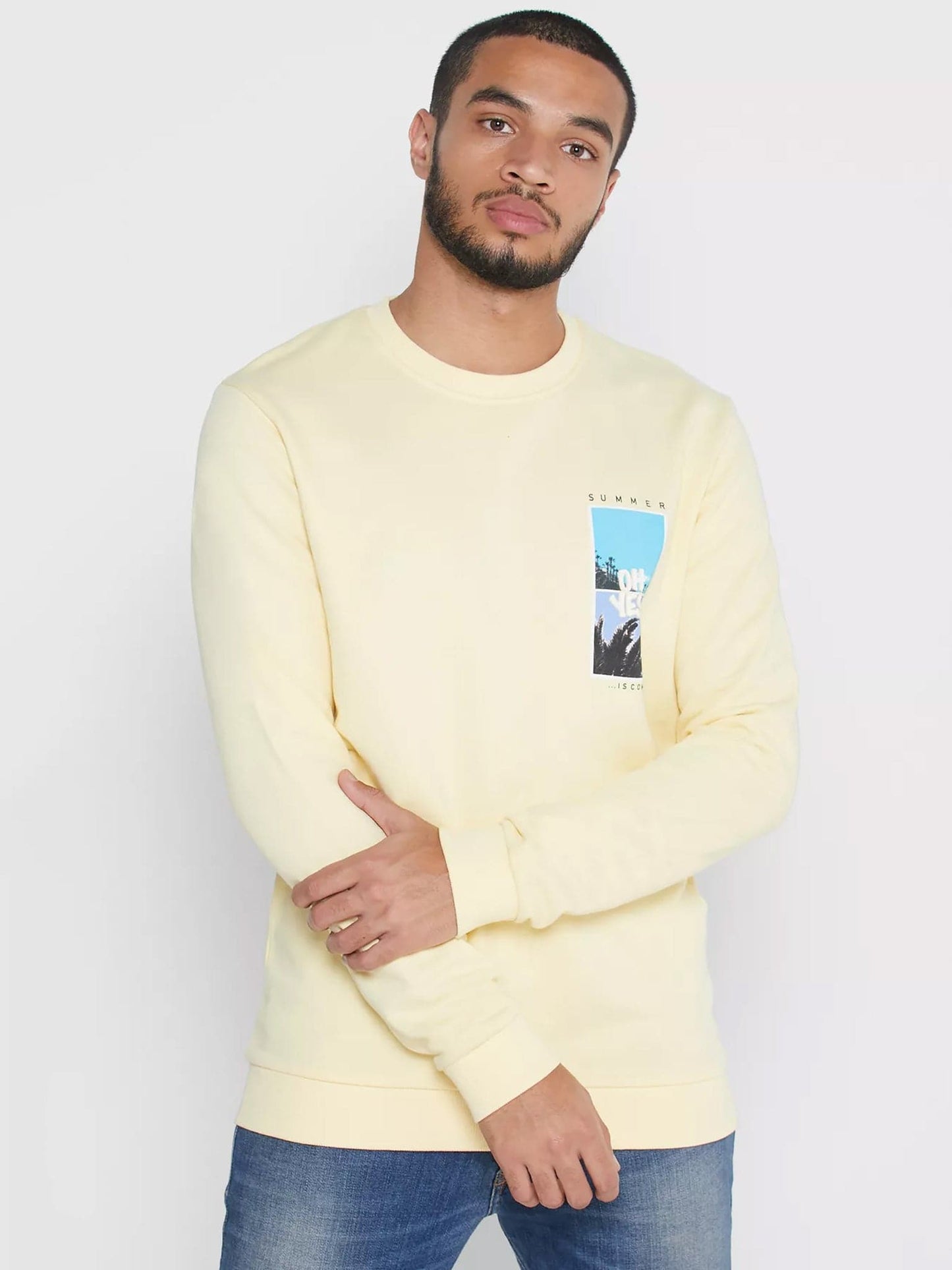 Ανδρική μπλούζα φούτερ JORQUIVER SWEAT CREW NECK 12164386 | 12164386
