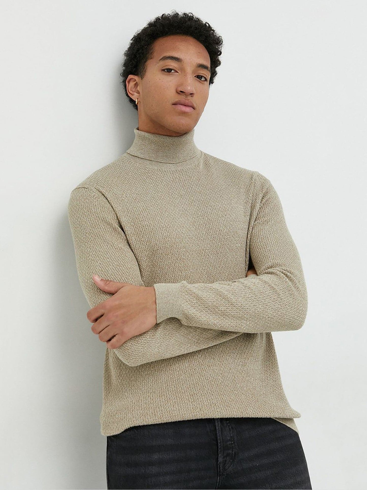 Ανδρική μπλούζα πλεκτή JPRBLADALLAS KNIT ROLL NECK 12222047 | 12222047