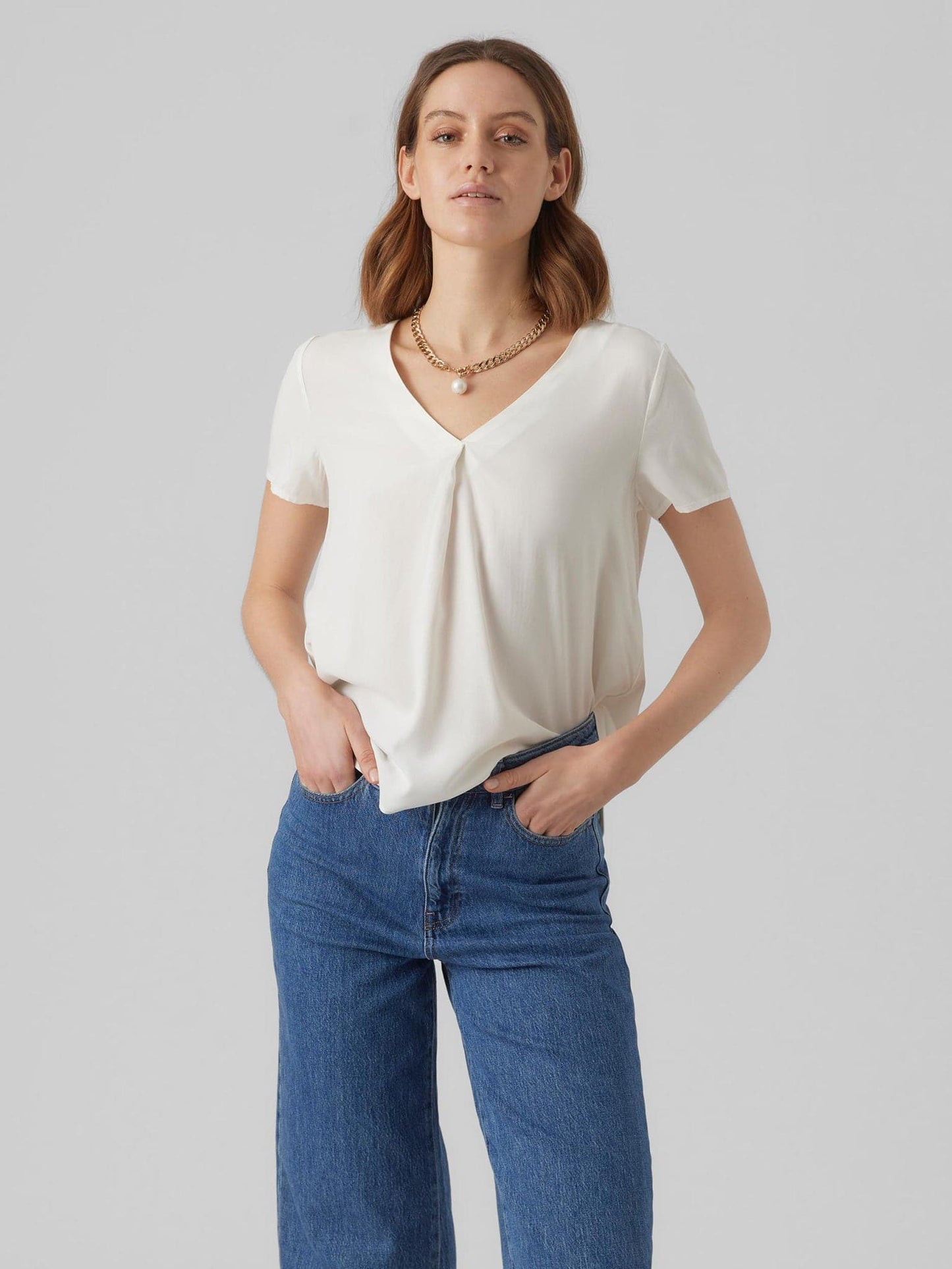 Γυναικεία μπλούζα VMBRIT SS TOP GA JRS 10285552 | 10285552