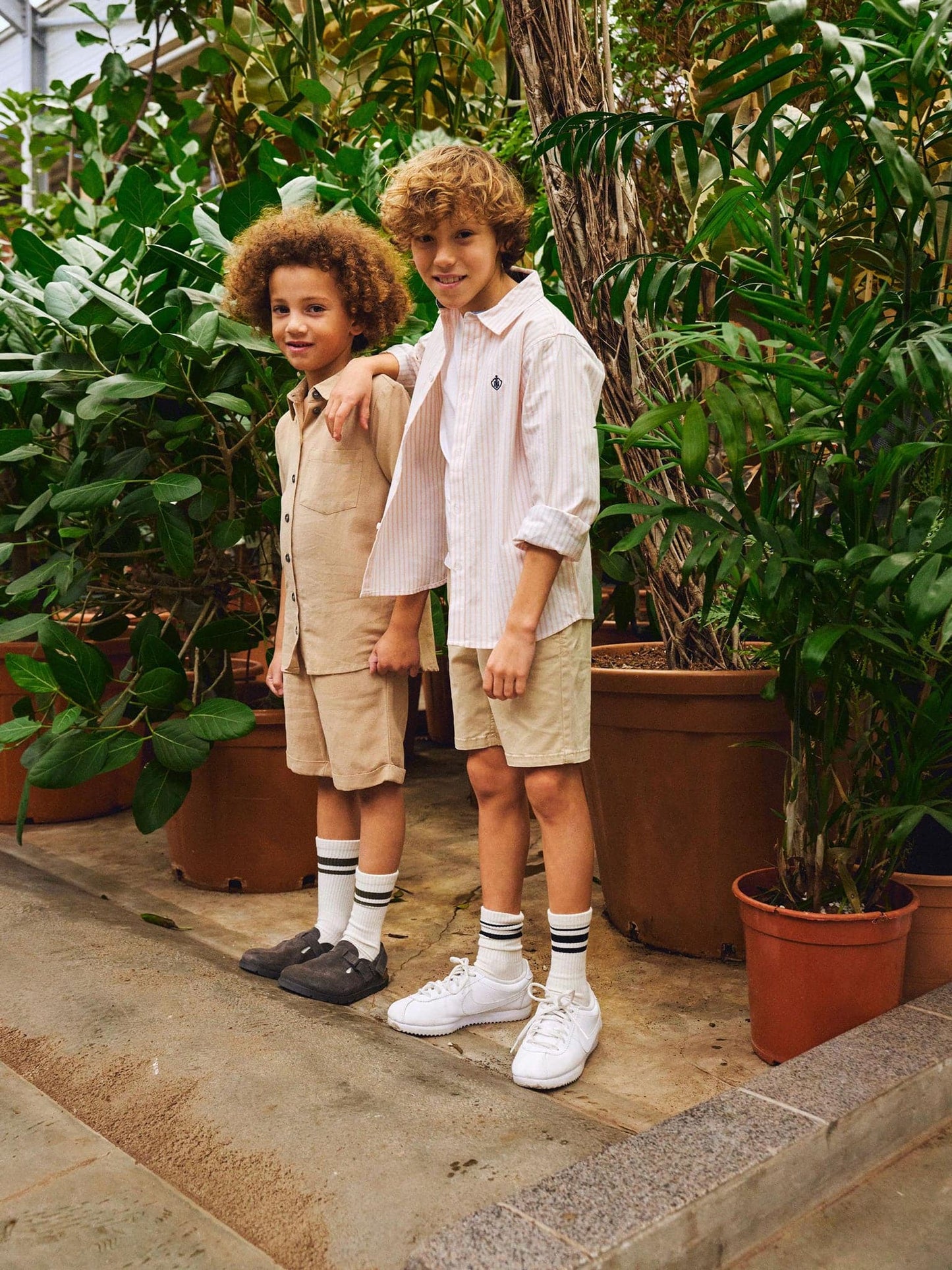 Εφηβική βερμούδα λινή NKMFAHER SHORTS 13214162 | 13214162