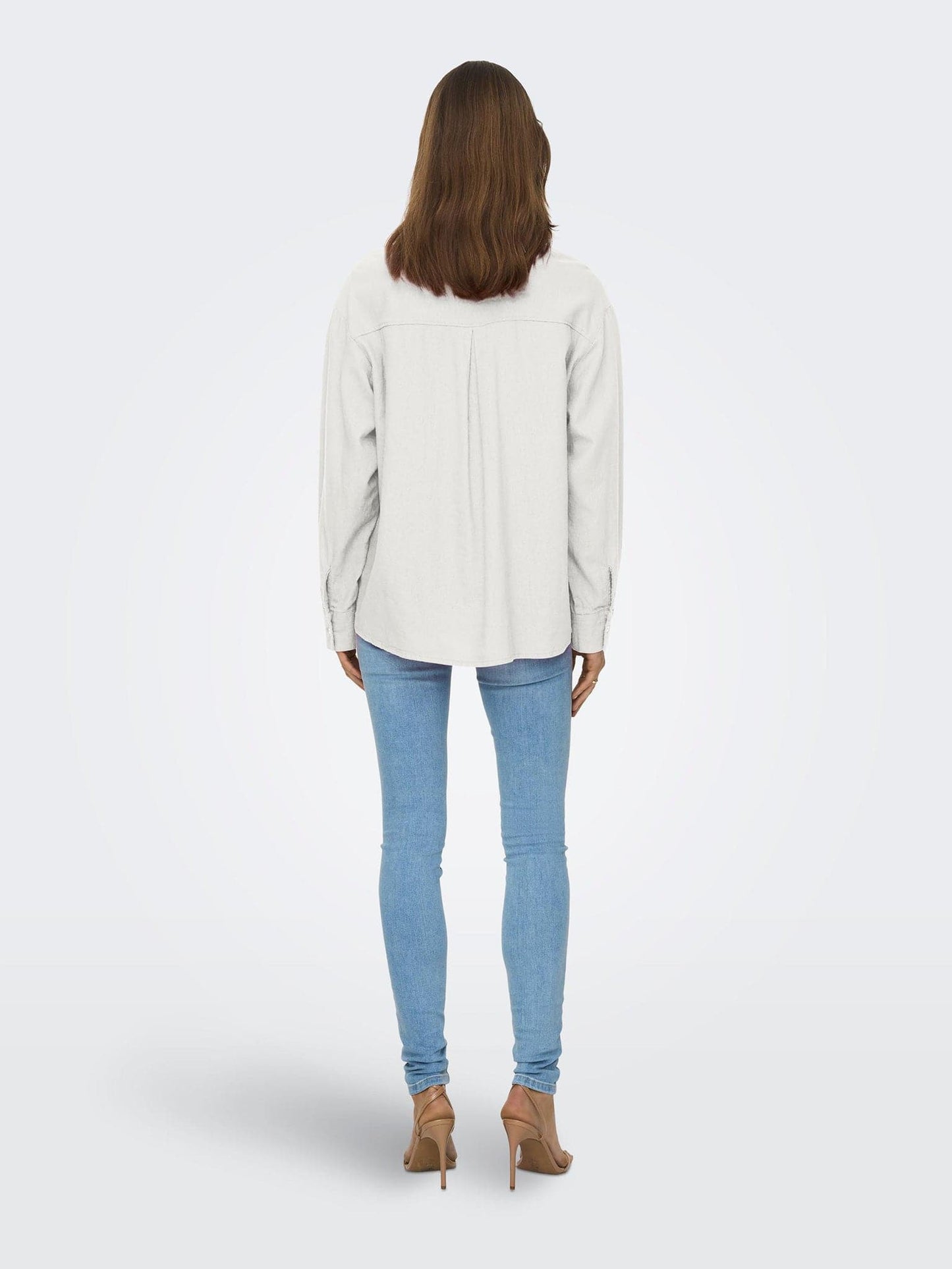 Γυναικείο πουκάμισο λινό ONLCARO L/S OVS LINEN BL SHIRT CC PNT 15278795 | 15278795