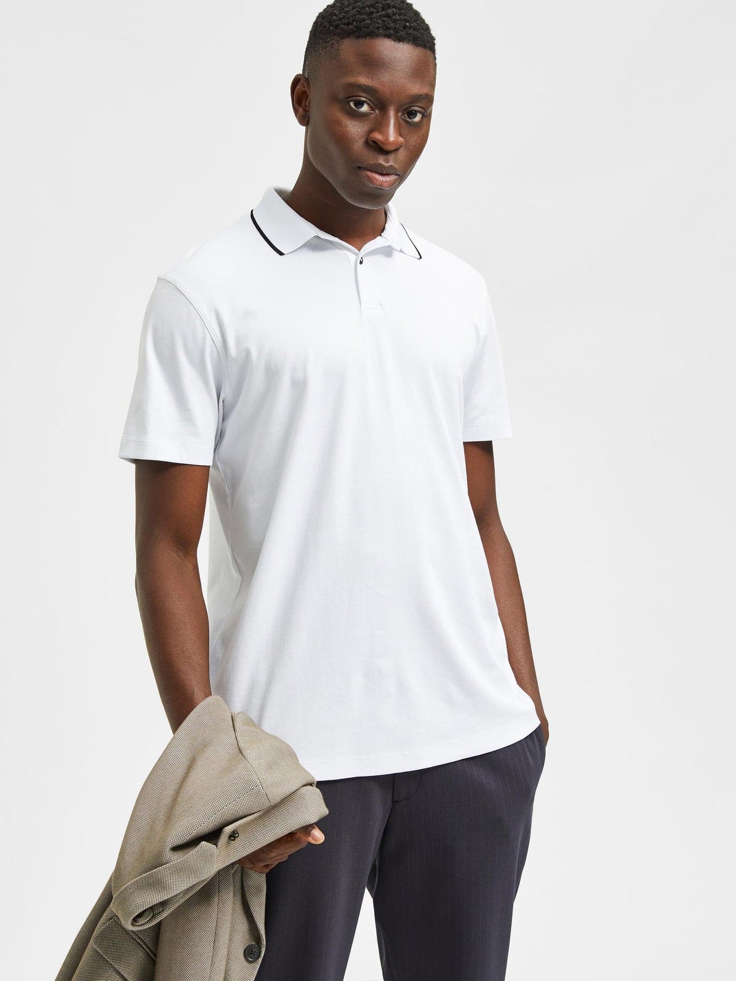 Ανδρική polo μπλούζα SLHLEROY COOLMAX SS POLO B NOOS 16082844 | 16082844