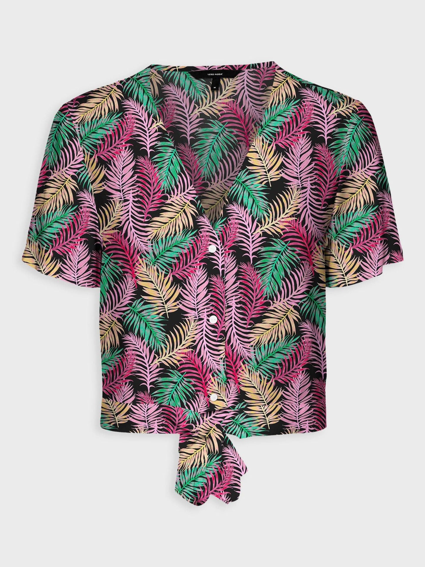 Γυναικείο crop top VMEASY S/S SHIRT TIE TOP WVN 10245155 | 10245155