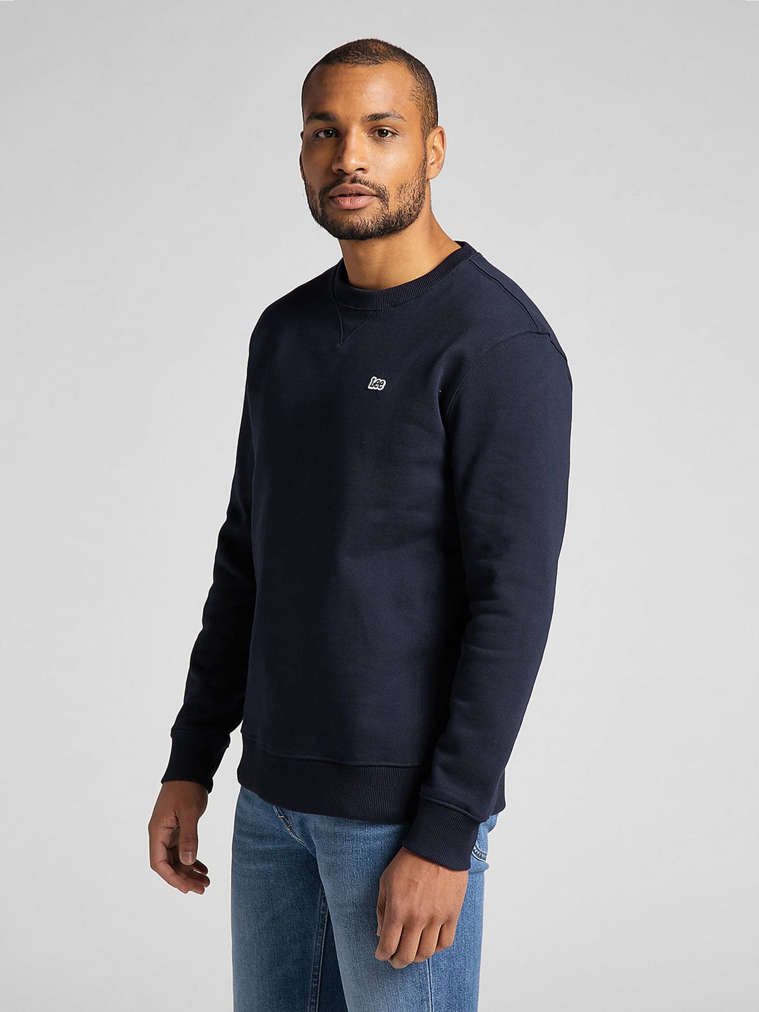 Ανδρική μπλούζα φούτερ Plain Sweatshirt Navy L81ITJMA | L81ITJMA