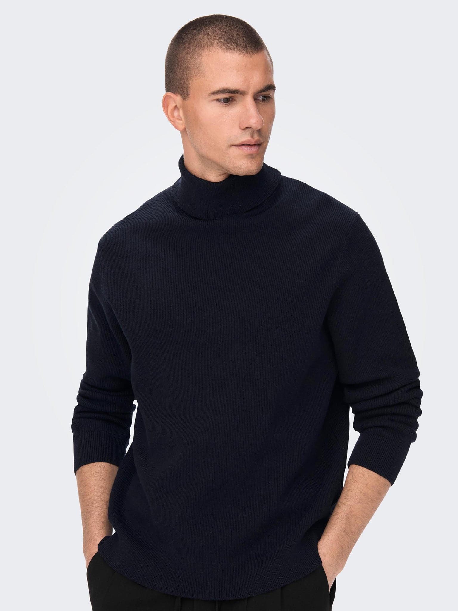 Ανδρική μπλούζα ζιβάγκο ONSPHIL REG 12 STRUC ROLL NECK KNIT NOOS 22023202 | 22023202
