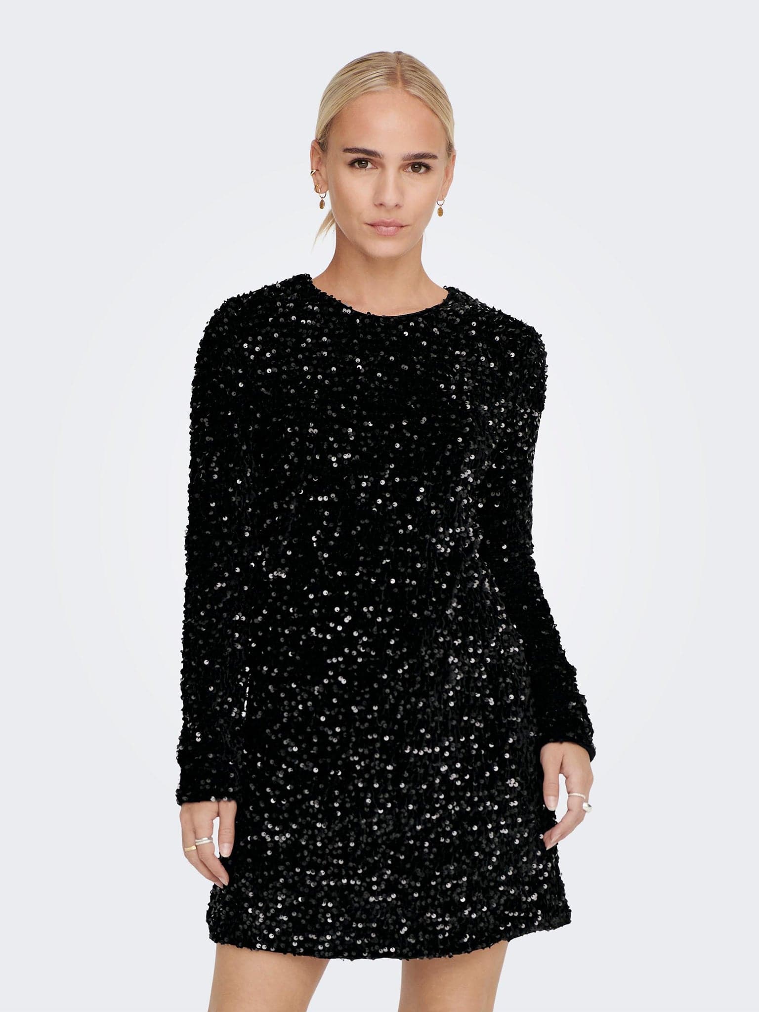 Γυναικείο φόρεμα βελούδινο με παγιέτες ONLANIKA SEQUIN LS DRESS WVN 15278822 | 15278822