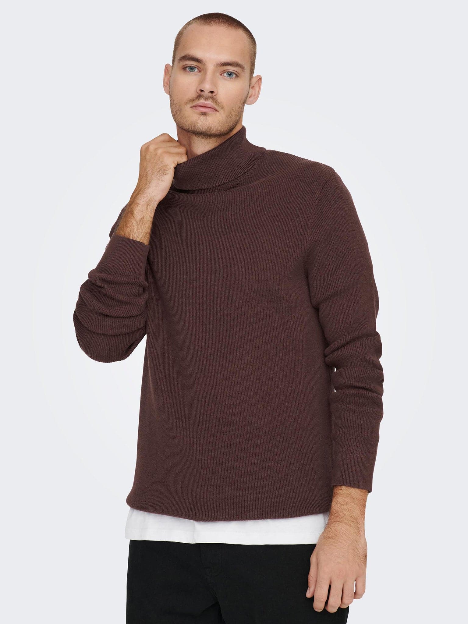 Ανδρική μπλούζα ζιβάγκο ONSPHIL REG 12 STRUC ROLL NECK KNIT NOOS 22023202 | 22023202