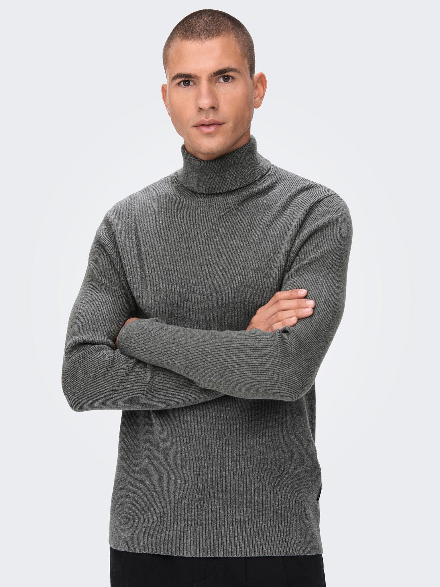 Ανδρική μπλούζα ζιβάγκο ONSPHIL REG 12 STRUC ROLL NECK KNIT NOOS 22023202 | 22023202