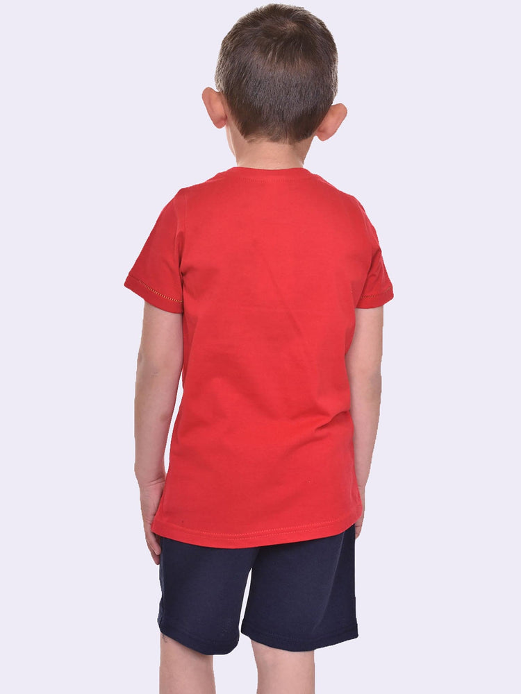 Παιδικό σύνολο με μονόχρωμη βερμούδα 2121-012 | 2121-012