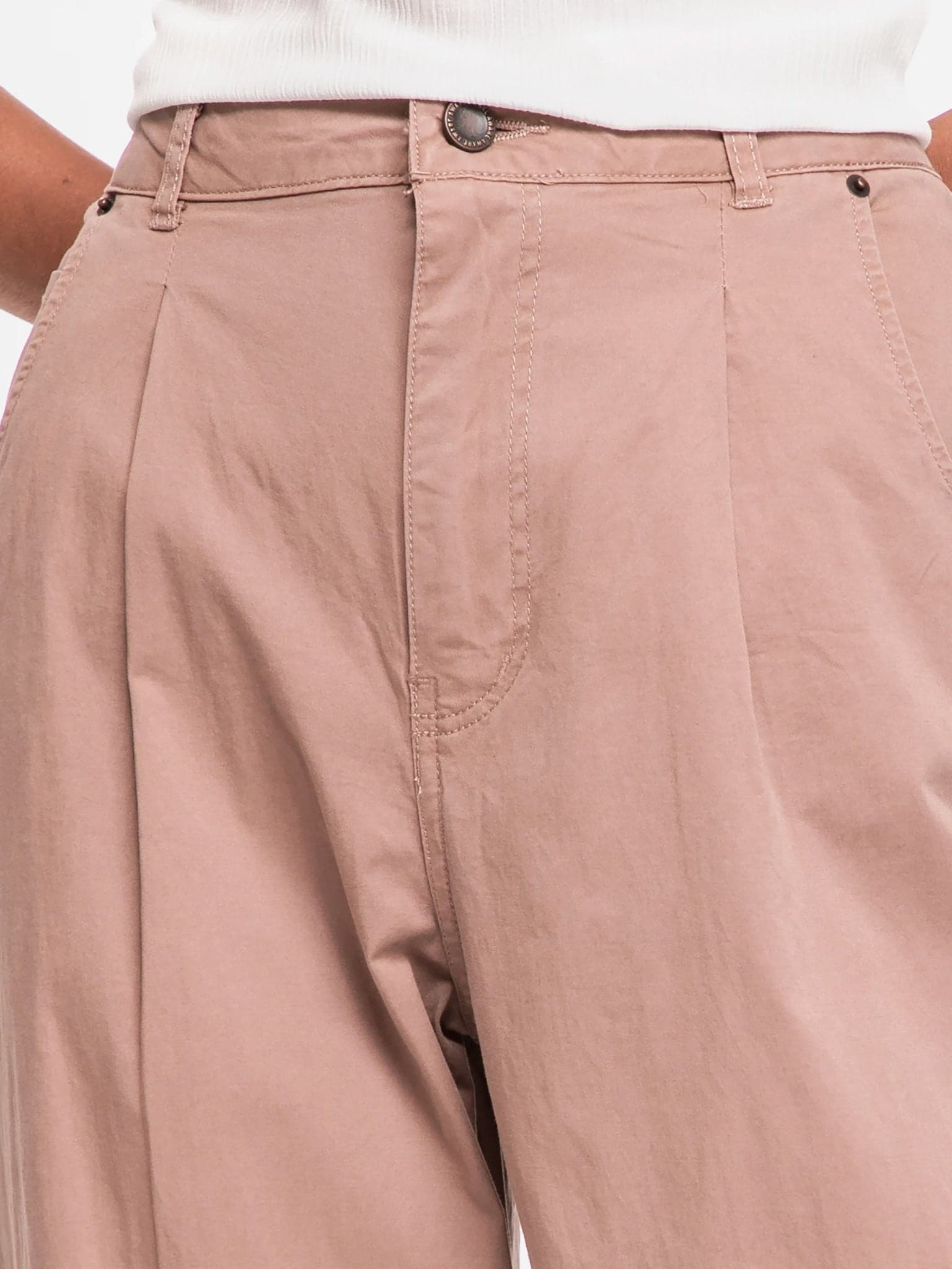 Γυναικείο παντελόνι organic cotton VMROSANNA HR BARREL PLEAT PANT 10235461 | 10235461