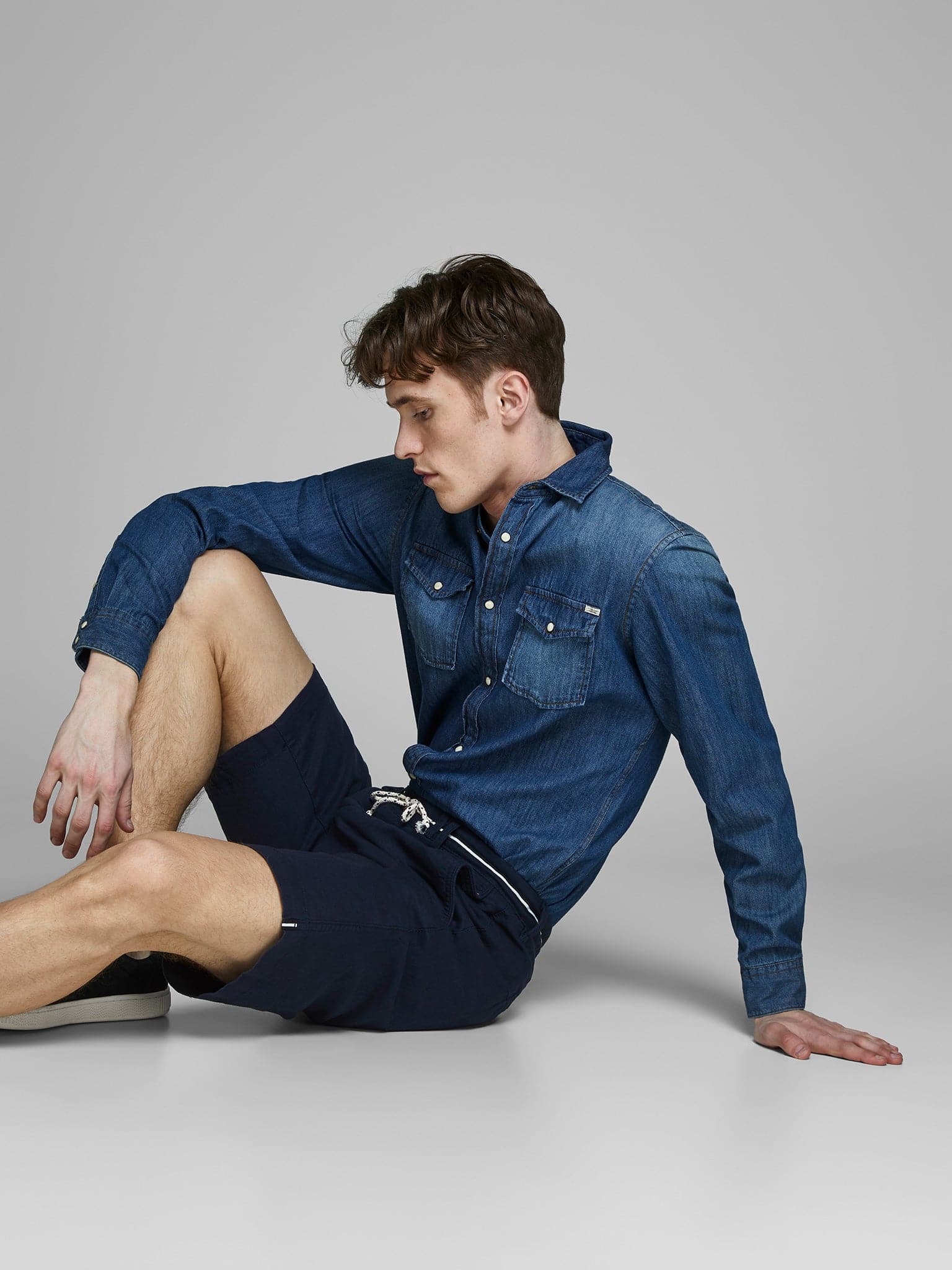 Ανδρική λινή βερμούδα με κορδόνι 12155031 | 12155031