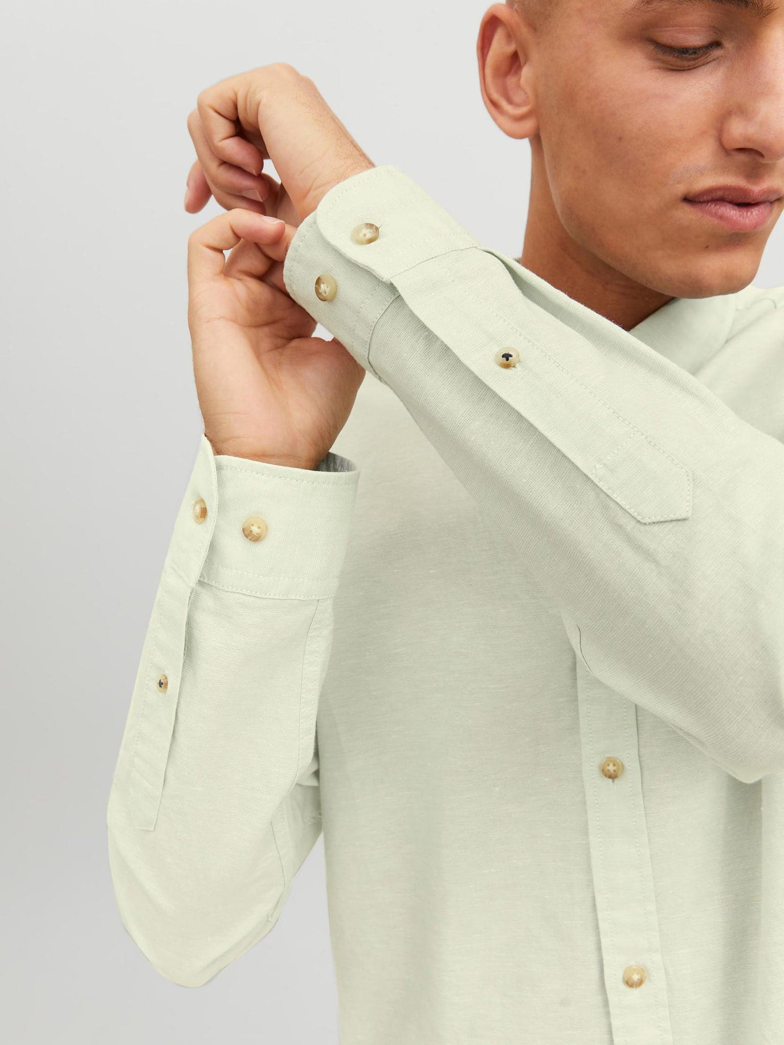 Ανδρικό πουκάμισο λινό JJESUMMER SHIRT L/S S23 SN 12220134 | 12220134