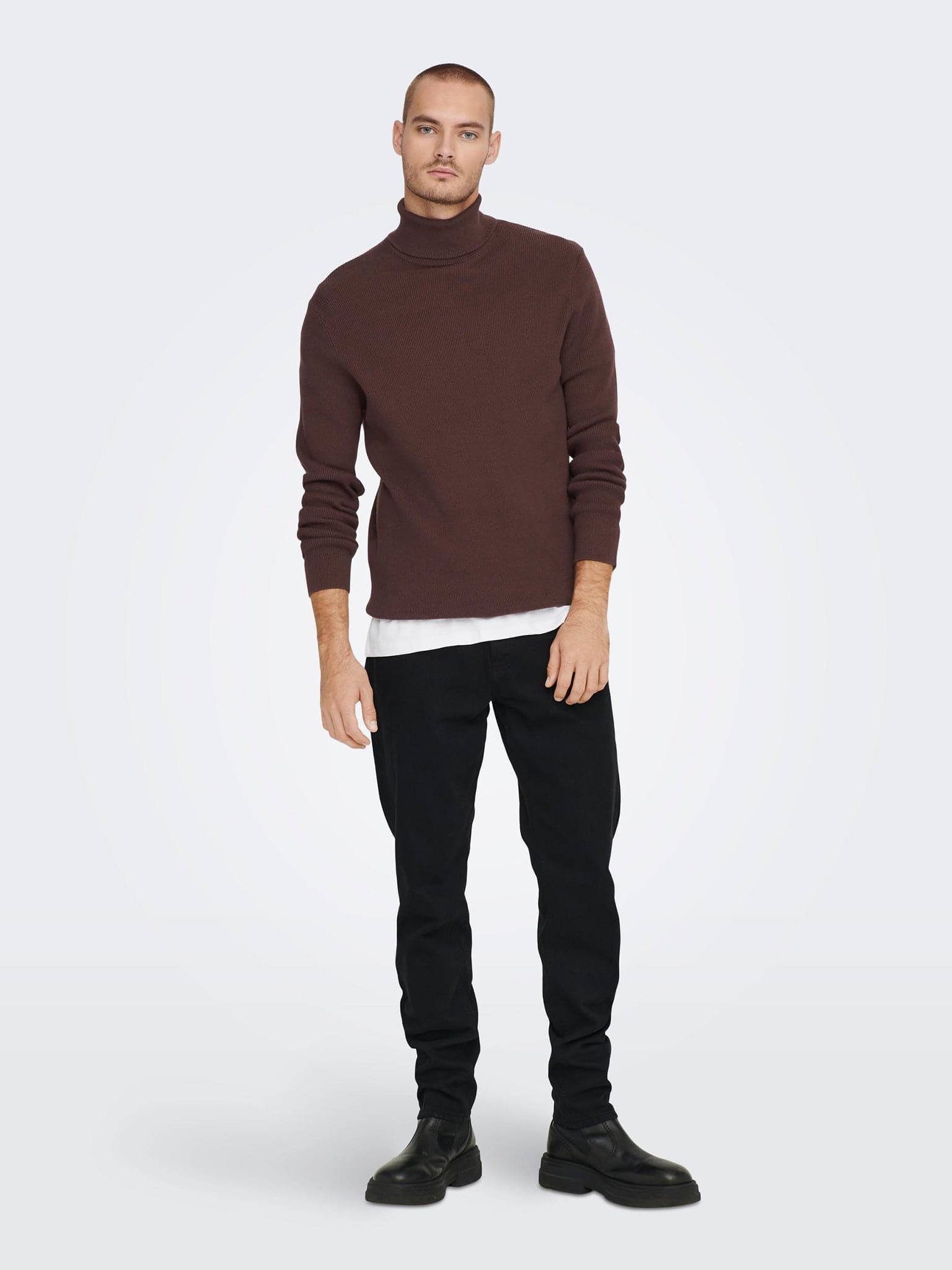 Ανδρική μπλούζα ζιβάγκο ONSPHIL REG 12 STRUC ROLL NECK KNIT NOOS 22023202 | 22023202