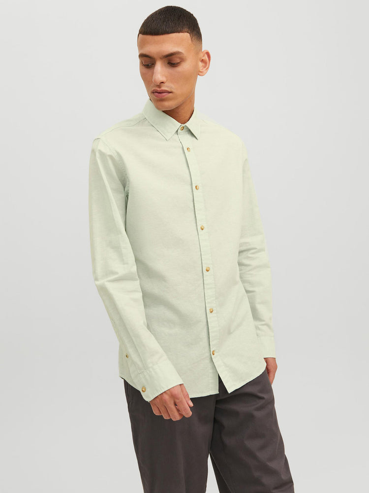 Ανδρικό πουκάμισο λινό JJESUMMER SHIRT L/S S23 SN 12220134 | 12220134