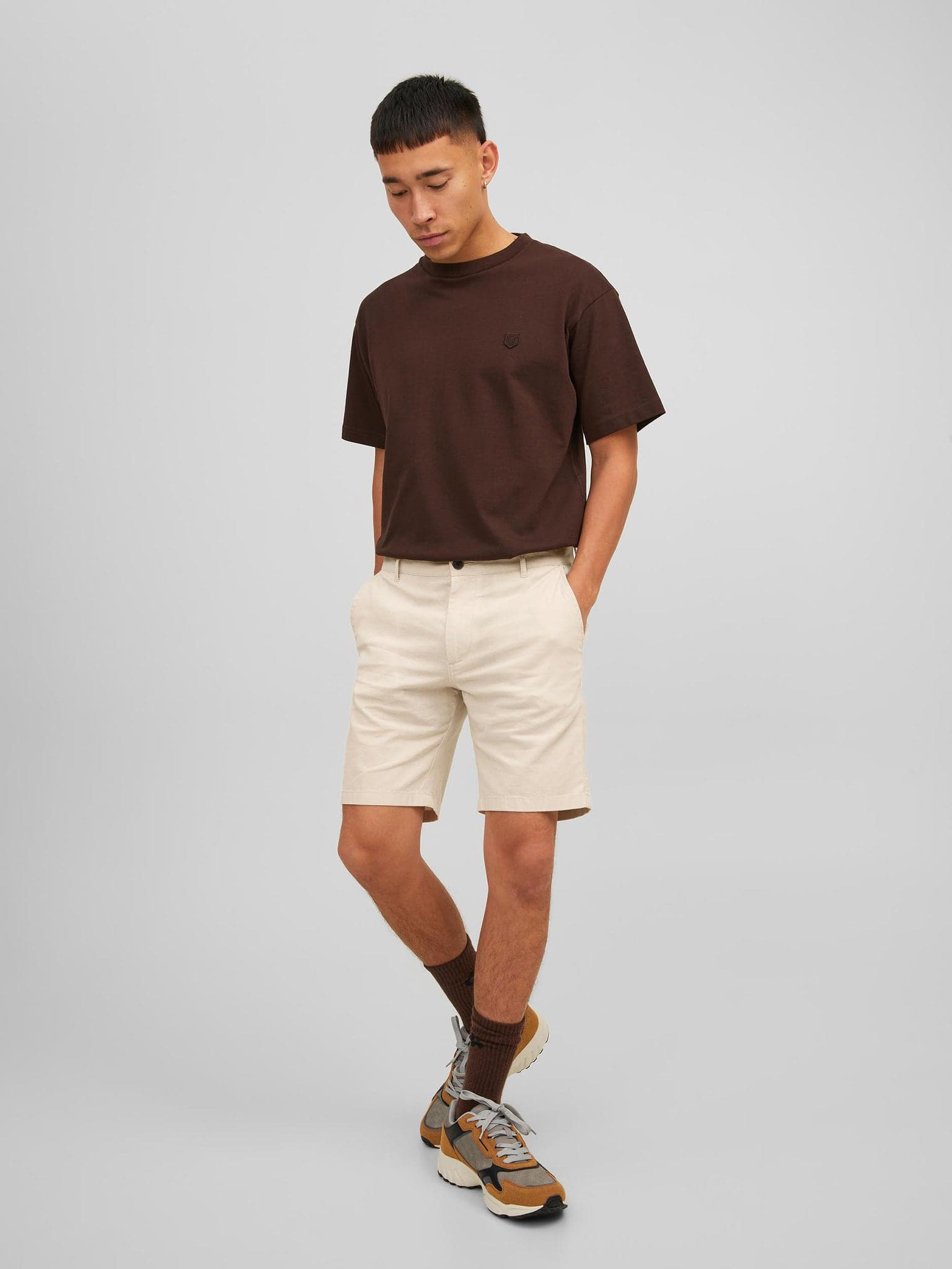 Ανδρική βερμούδα JPSTDAVE JJLINEN SHORTS 12229629 | 12229629