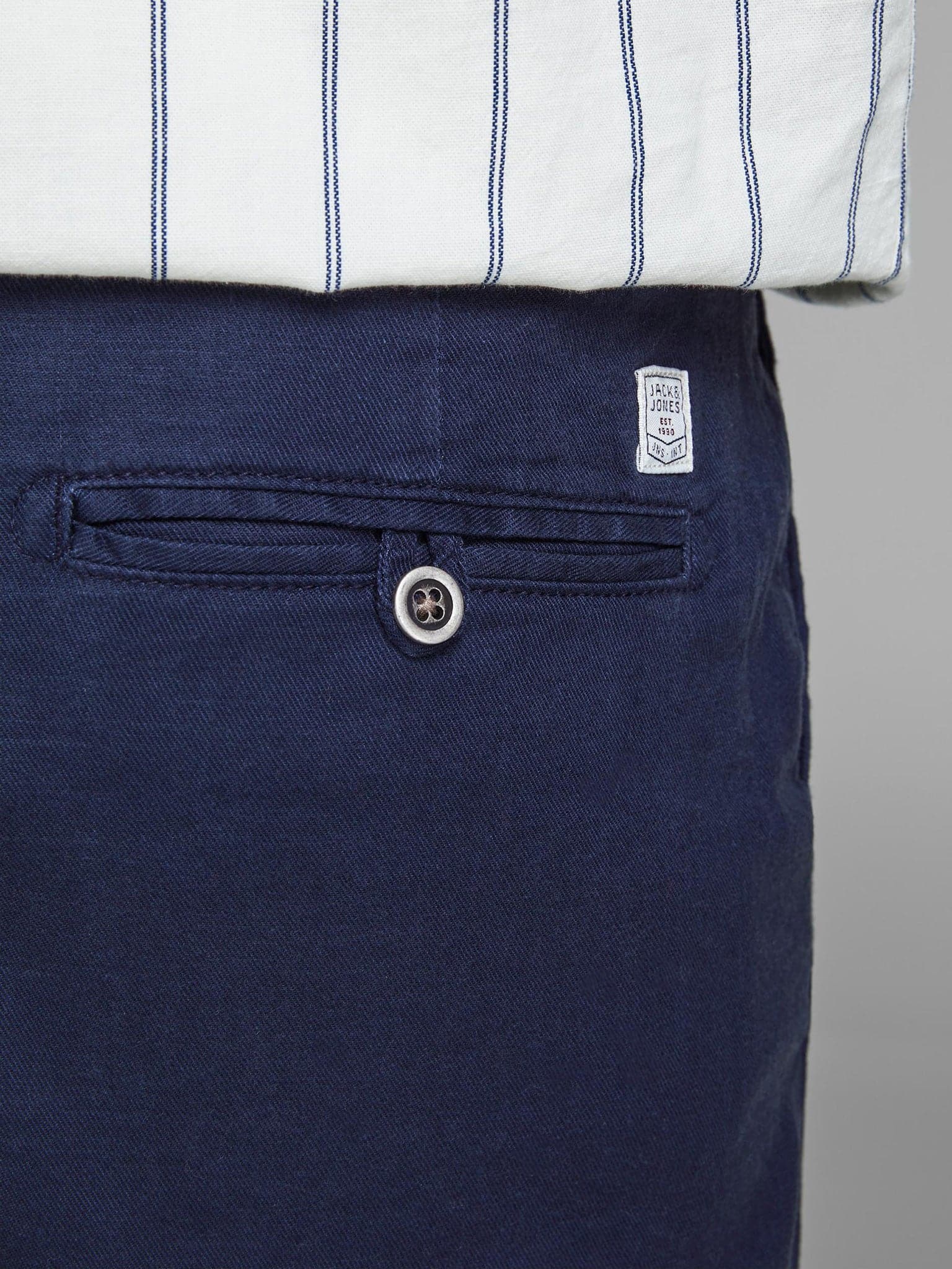 Ανδρικό λινό παντελόνι με πιέτα 12153144 | 12153144