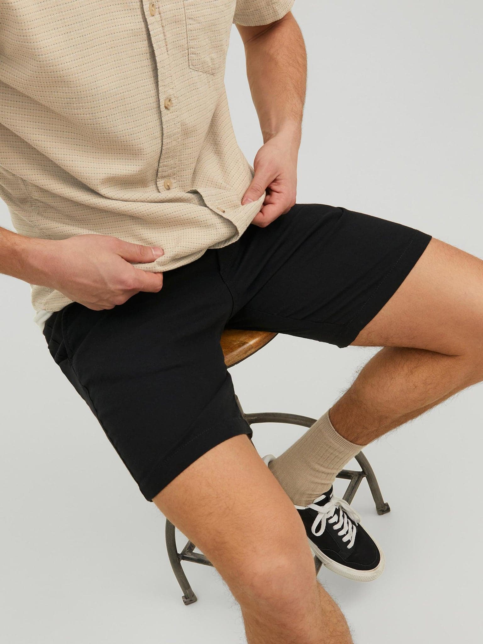 Ανδρική βερμούδα JPSTDAVE JJLINEN SHORTS 12229629 | 12229629