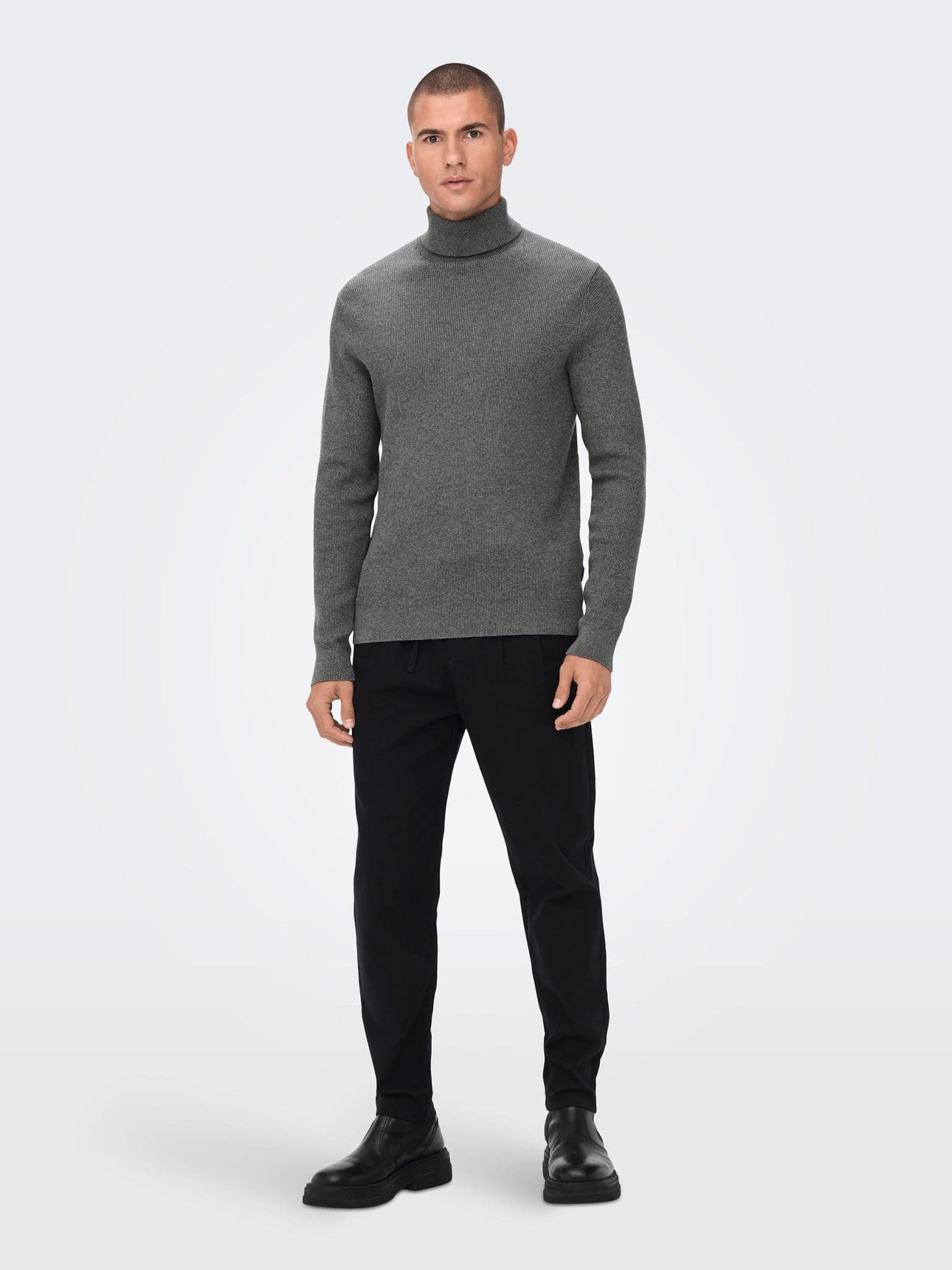 Ανδρική μπλούζα ζιβάγκο ONSPHIL REG 12 STRUC ROLL NECK KNIT NOOS 22023202 | 22023202