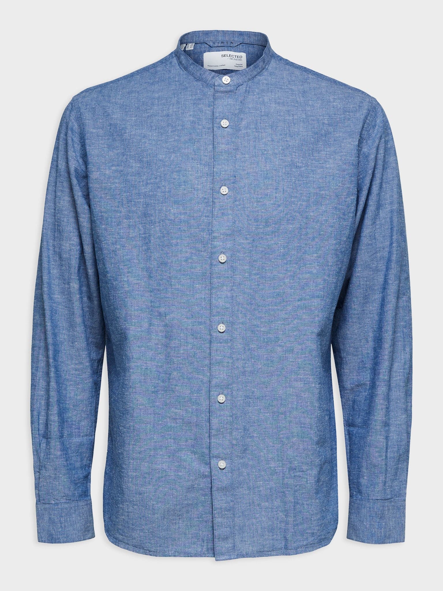 Ανδρικό πουκάμισο λινό mao regular fit 16079054 | 16079054