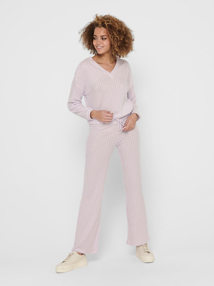 Γυναικείο παντελόνι πλεκτό ONLEVA LONG WIDE PANT JRS 15232736 | 15232736