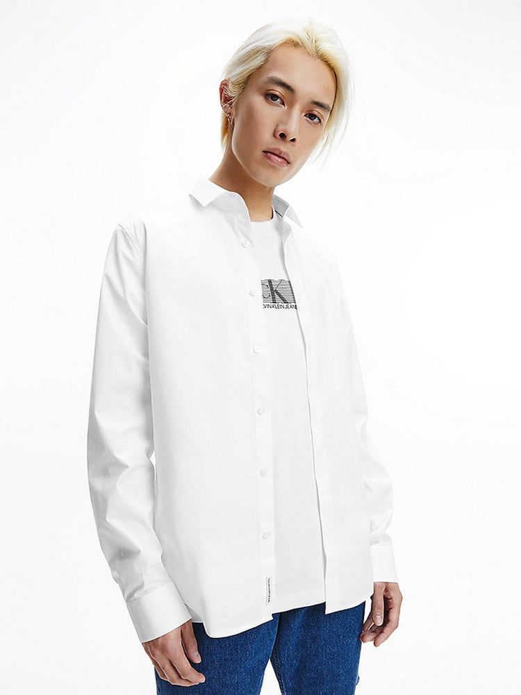 Ανδρικό πουκάμισο CHEST LOGO SLIM STRETCH SHIRT J30J319065YAF | J30J319065YAF