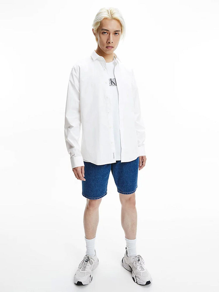 Ανδρικό πουκάμισο CHEST LOGO SLIM STRETCH SHIRT J30J319065YAF | J30J319065YAF