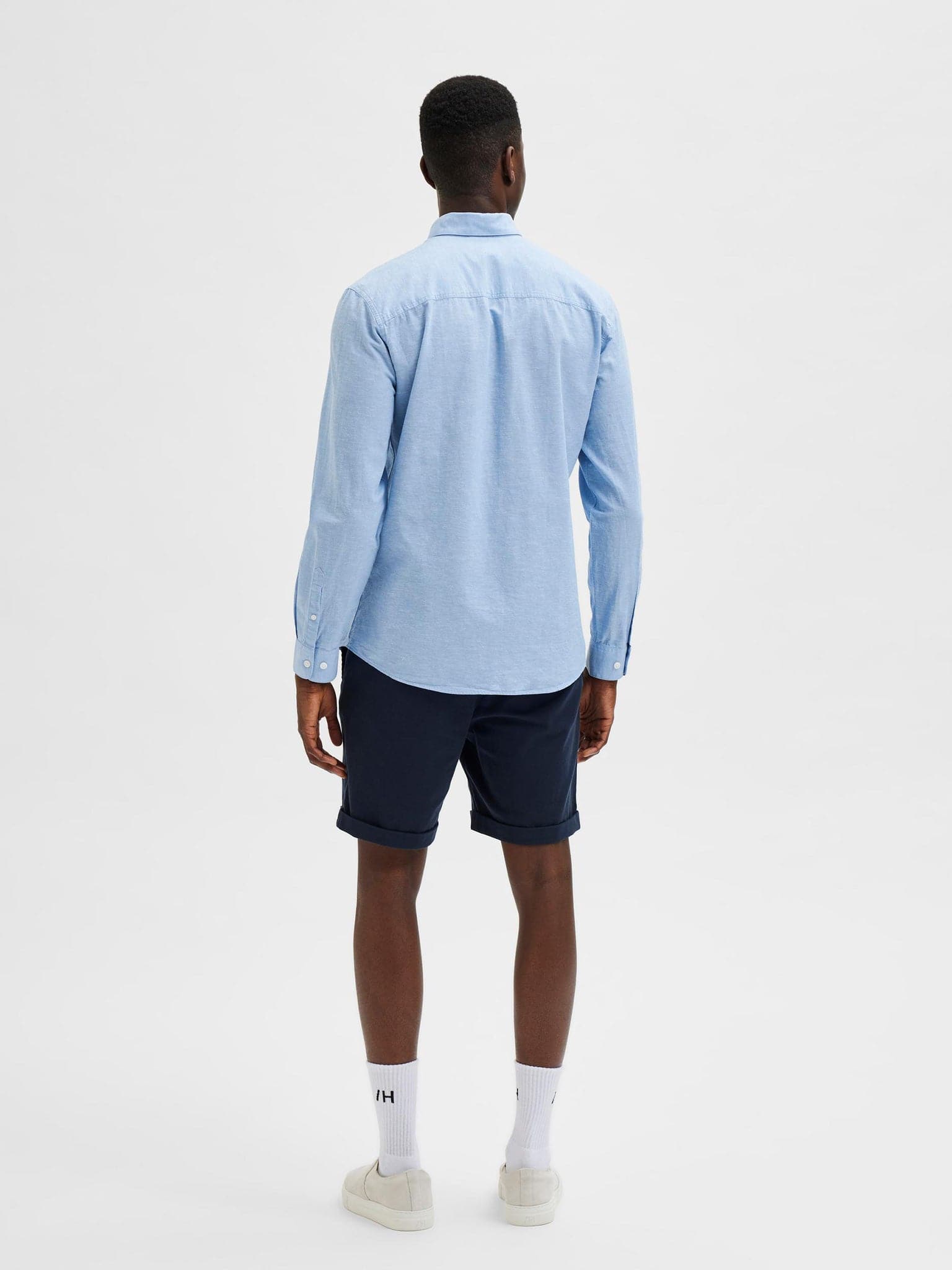 Ανδρικό πουκάμισο λινό SLHSLIMNEW-LINEN SHIRT LS CLASSIC 16079056 | 16079056