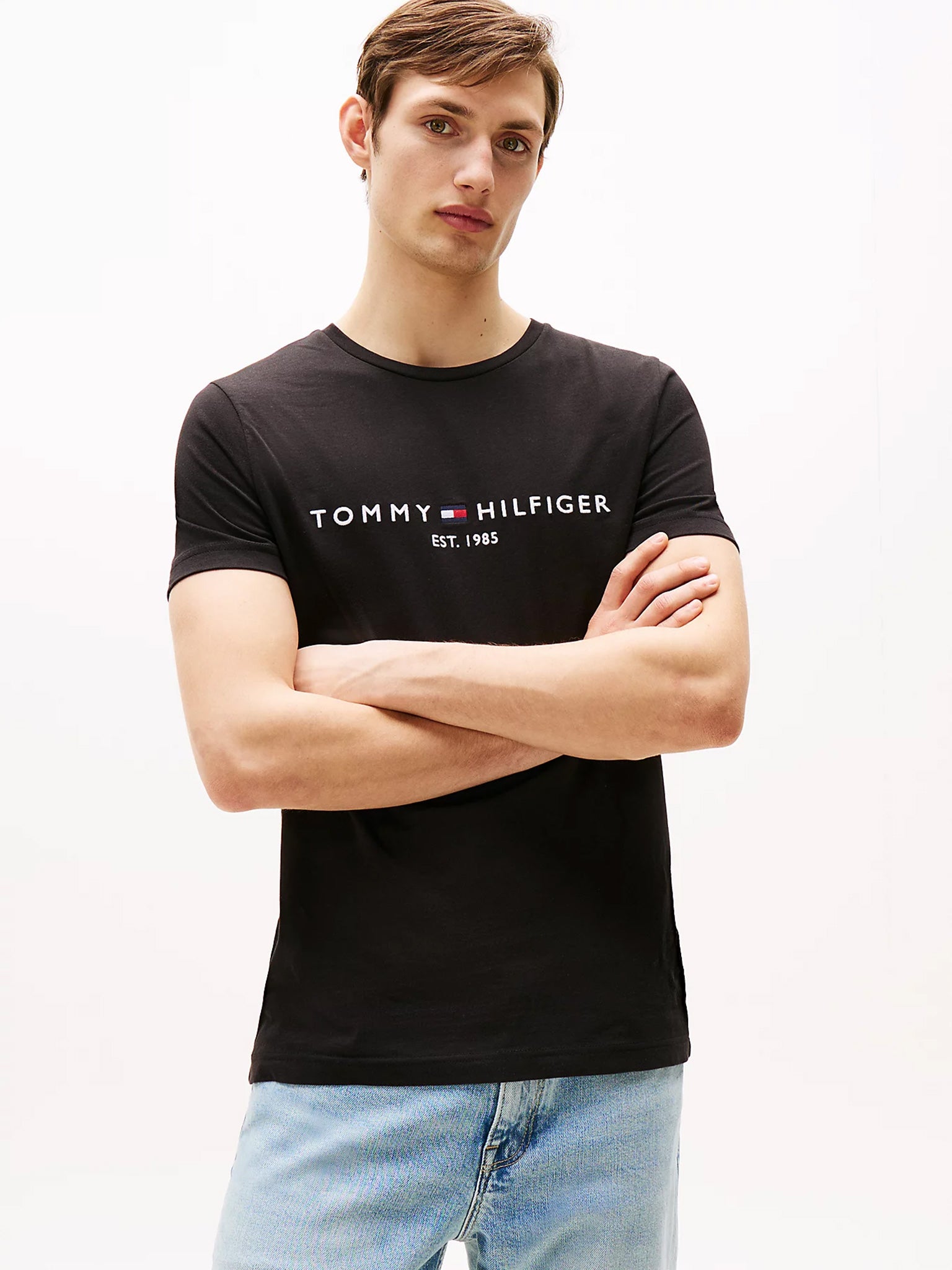 Ανδρικό t-shirt TOMMY LOGO TEE MW0MW11465BAS | MW0MW11465BAS