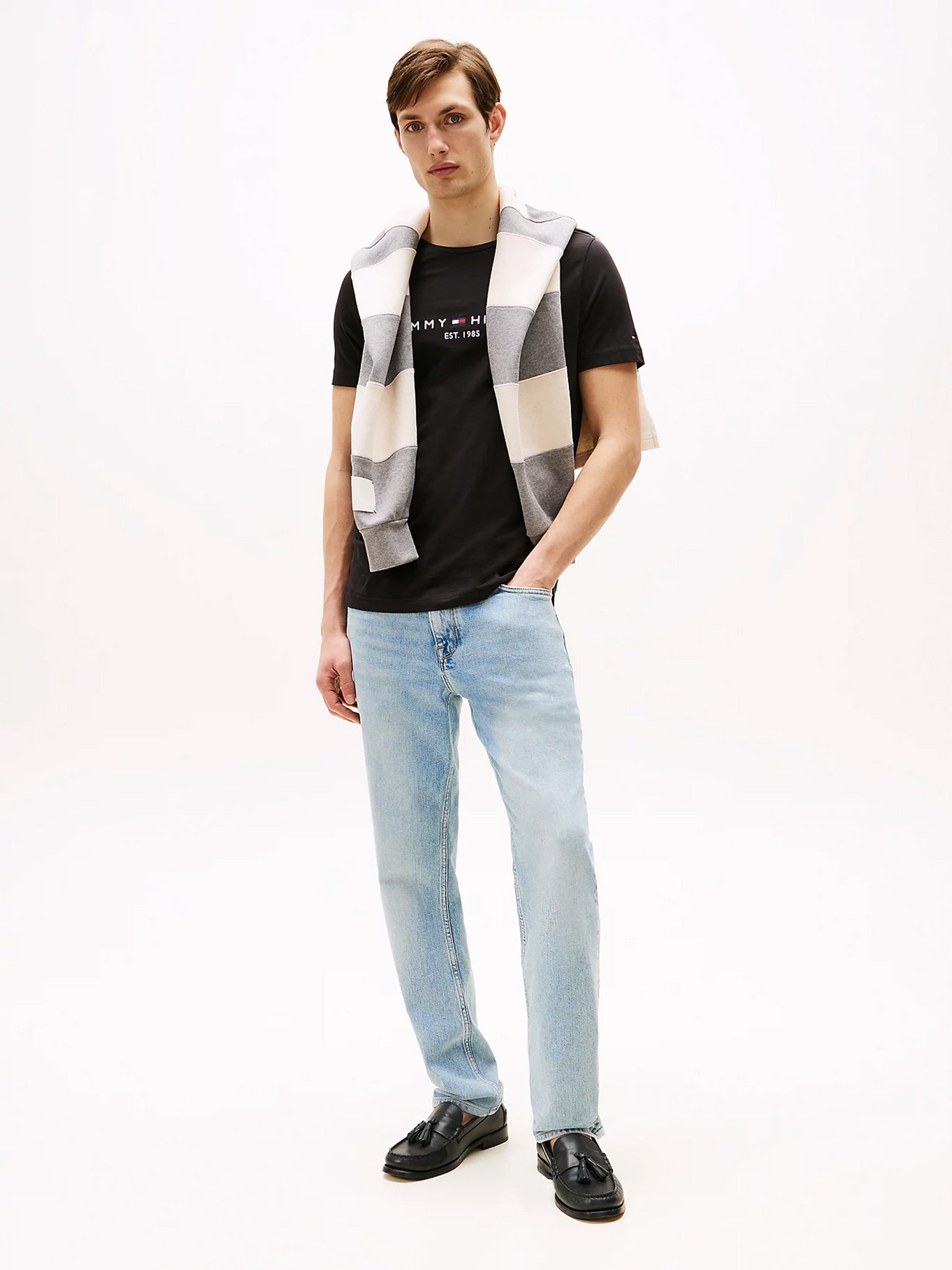 Ανδρικό t-shirt TOMMY LOGO TEE MW0MW11465BAS | MW0MW11465BAS