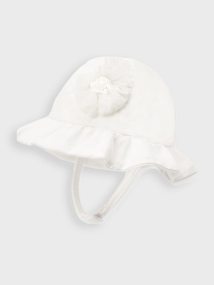 Βρεφικό καπέλο ανθάκι από τούλι 20-09256-058 | 20-09256-058