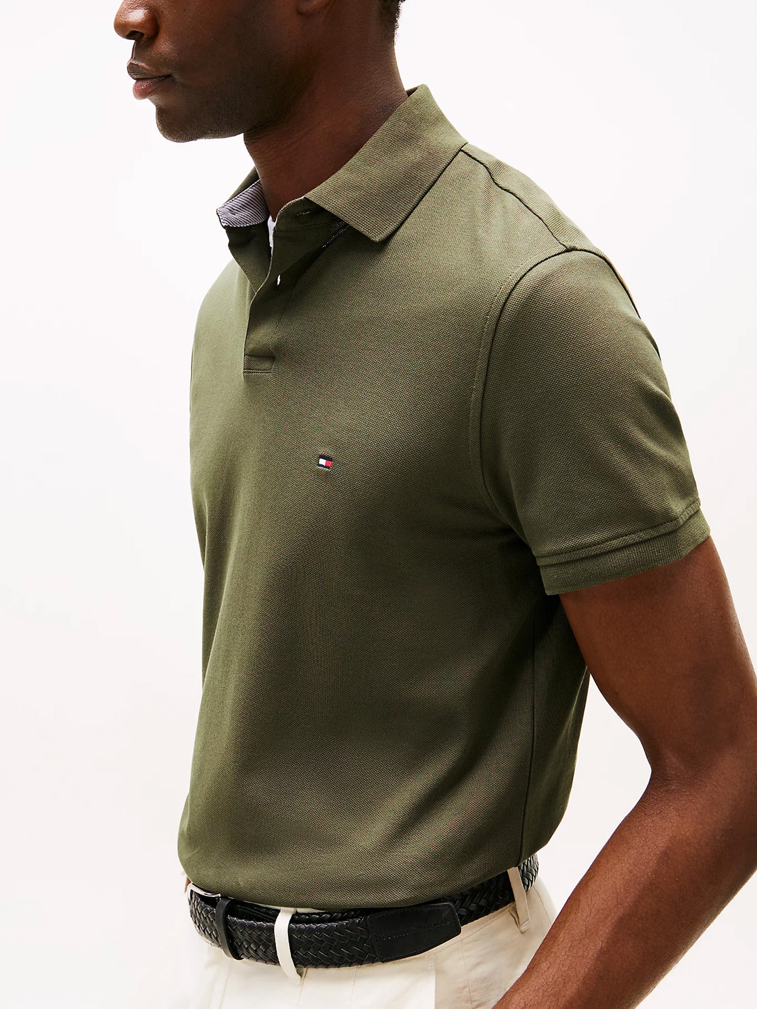 1985 COLLECTION FLAG EMBROIDERY REGULAR FIT POLO MW0MW17770RBN | MW0MW17770RBN