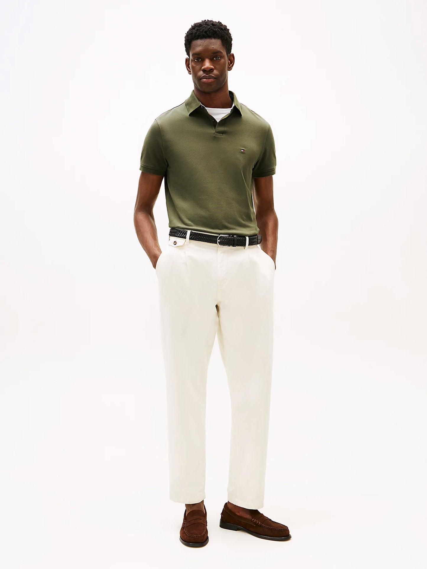 1985 COLLECTION FLAG EMBROIDERY REGULAR FIT POLO MW0MW17770RBN | MW0MW17770RBN