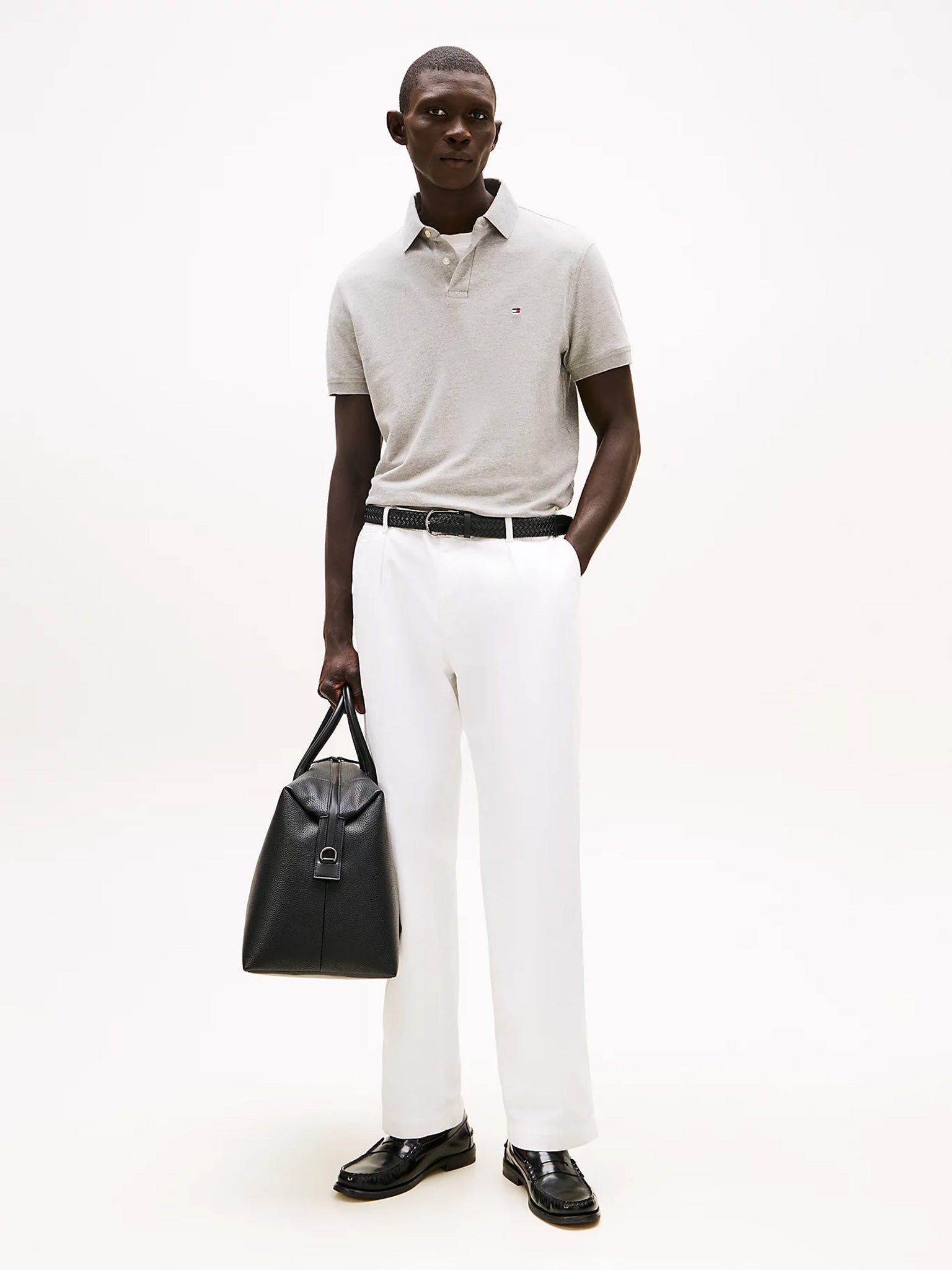 1985 COLLECTION FLAG EMBROIDERY REGULAR FIT POLO MW0MW17770P01 | MW0MW17770P01