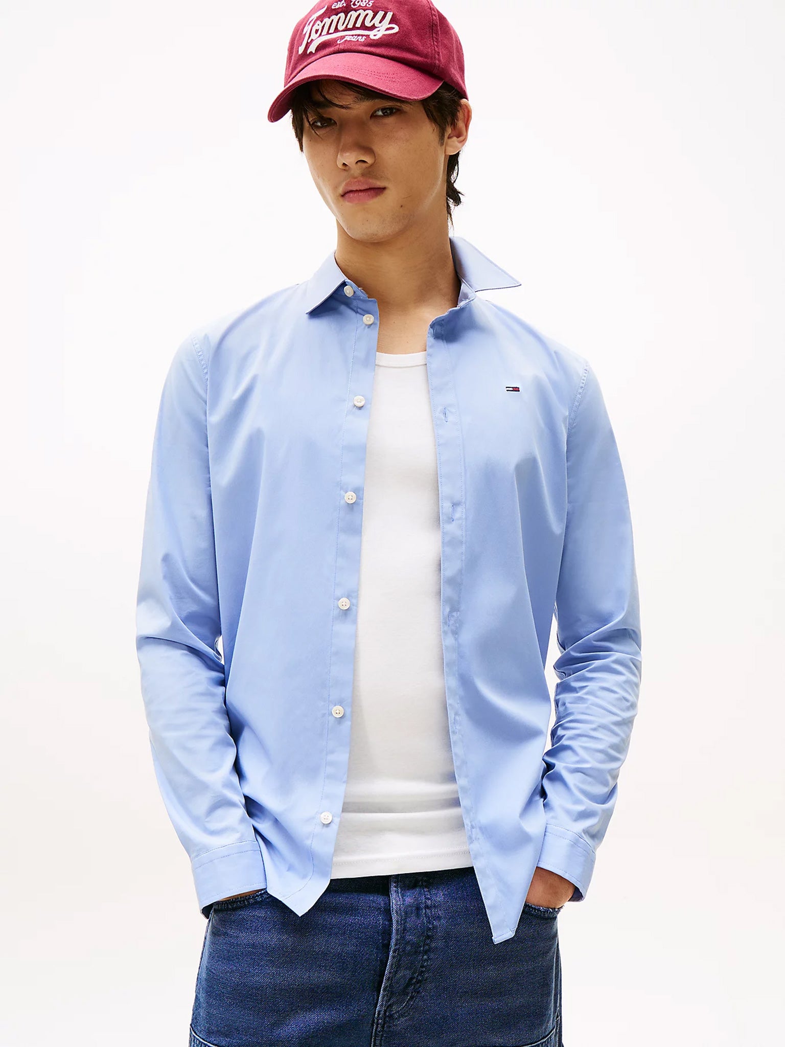 Ανδρικό πουκάμισο TJM ORIGINAL STRETCH SHIRT DM0DM04405556 | DM0DM04405556