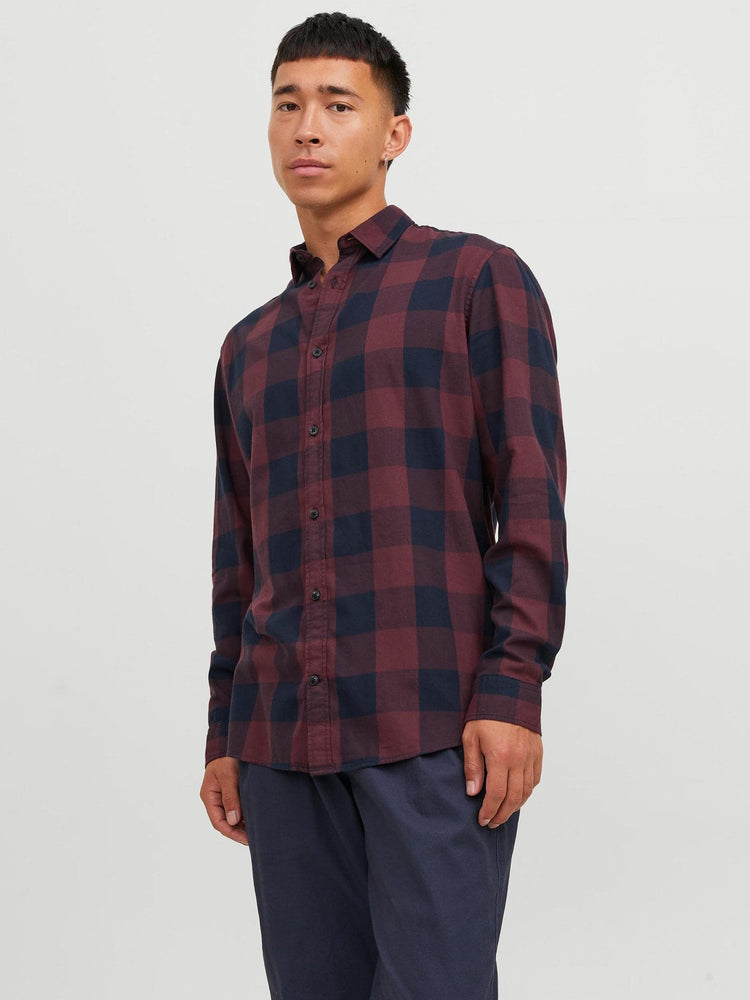 Ανδρικό πουκάμισο καρό JJEGINGHAM TWILL SHIRT 12181602 | 12181602