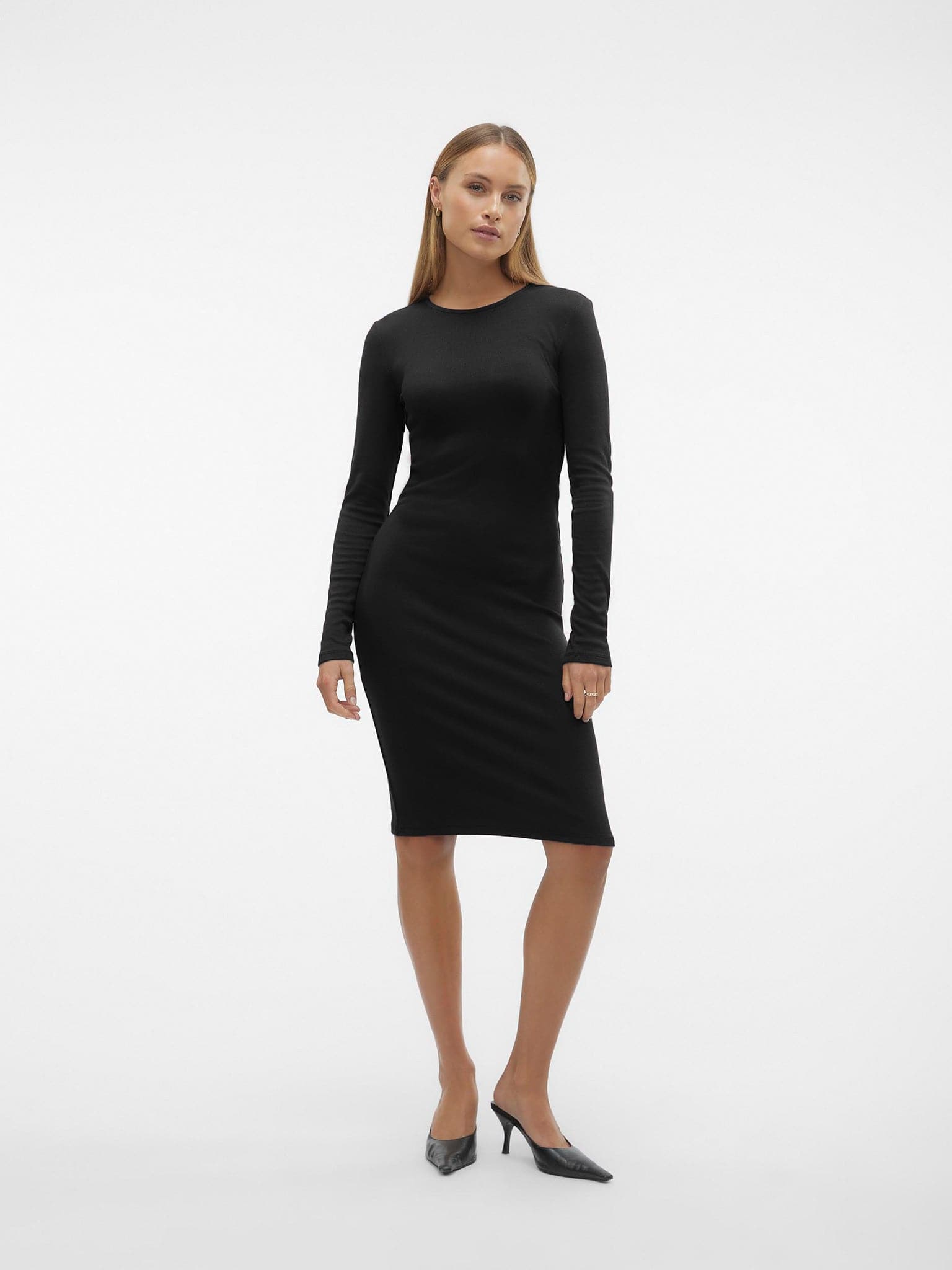 Γυναικείο φόρεμα ριπ VMROMA LS BKN DRESS JRS 10293828 | 10293828