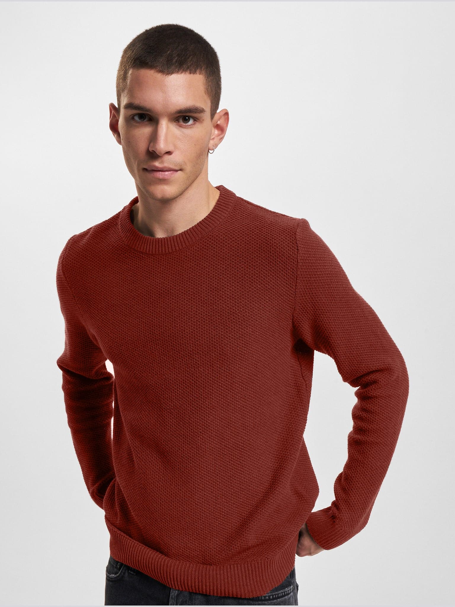 Ανδρική μπλούζα πλεκτή JORBRODY KNIT CREW NECK 12246611 | 12246611