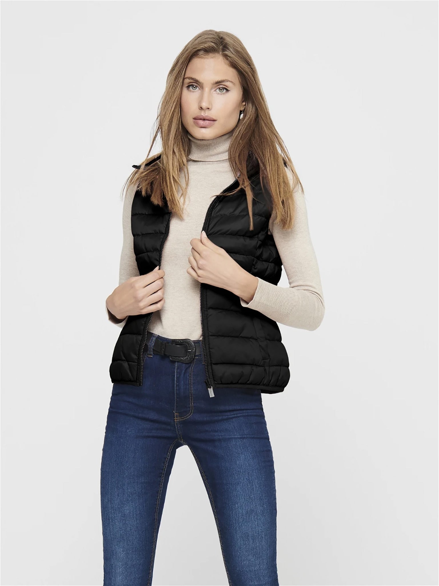 Γυναικείο γιλέκο puffer ONLNEWTAHOE HOOD WAISTCOAT OTW NOOS 15205760 |  15205760