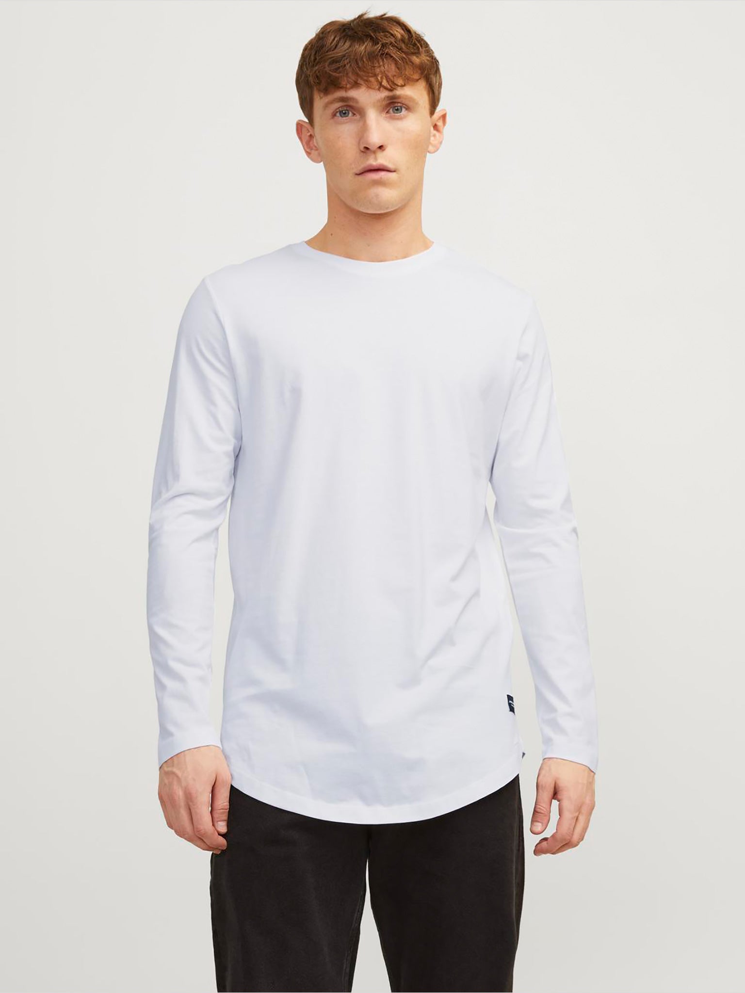 Ανδρική μπλούζα μακό JJENOA TEE O-NECK LS NOOS 12190128 | 12190128